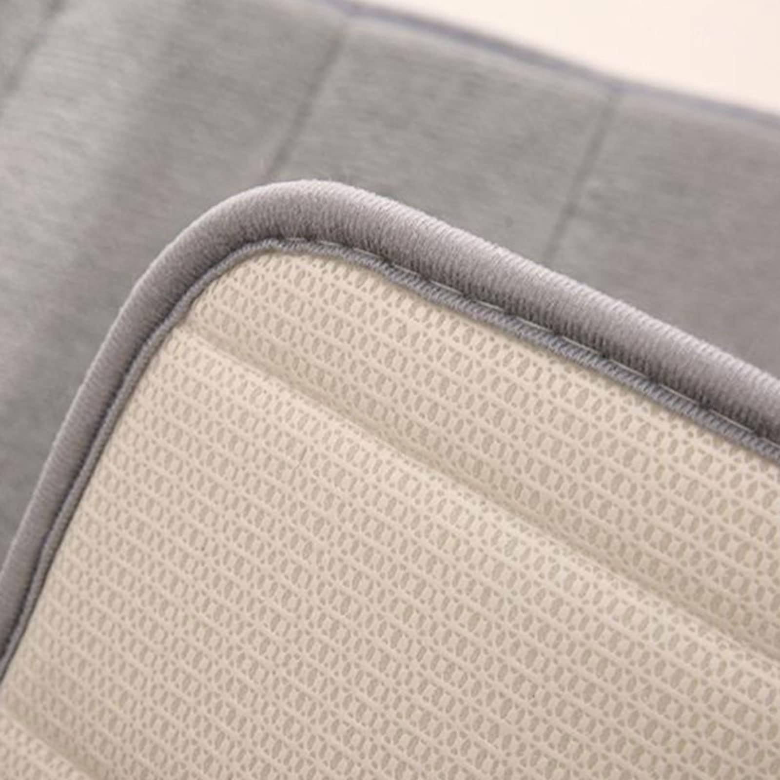 Badezimmermatte Badematte Duschmatte Memory Foam Super Absorbent Coral Fleece Badezimmerteppich Toilettenbodenmatte rutschfeste Wohnkultur,Gelb40X60Cm,Beige-40x60cm