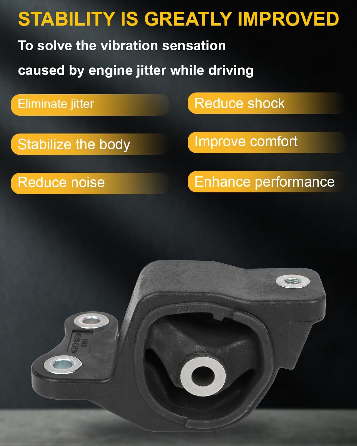 OCPTY Front and Rear Engine Motor Mounts Compatible for Honda Fit 2007-2008 L4 1.5L, Manual Transmission # A4541, A4552 (2PCS)