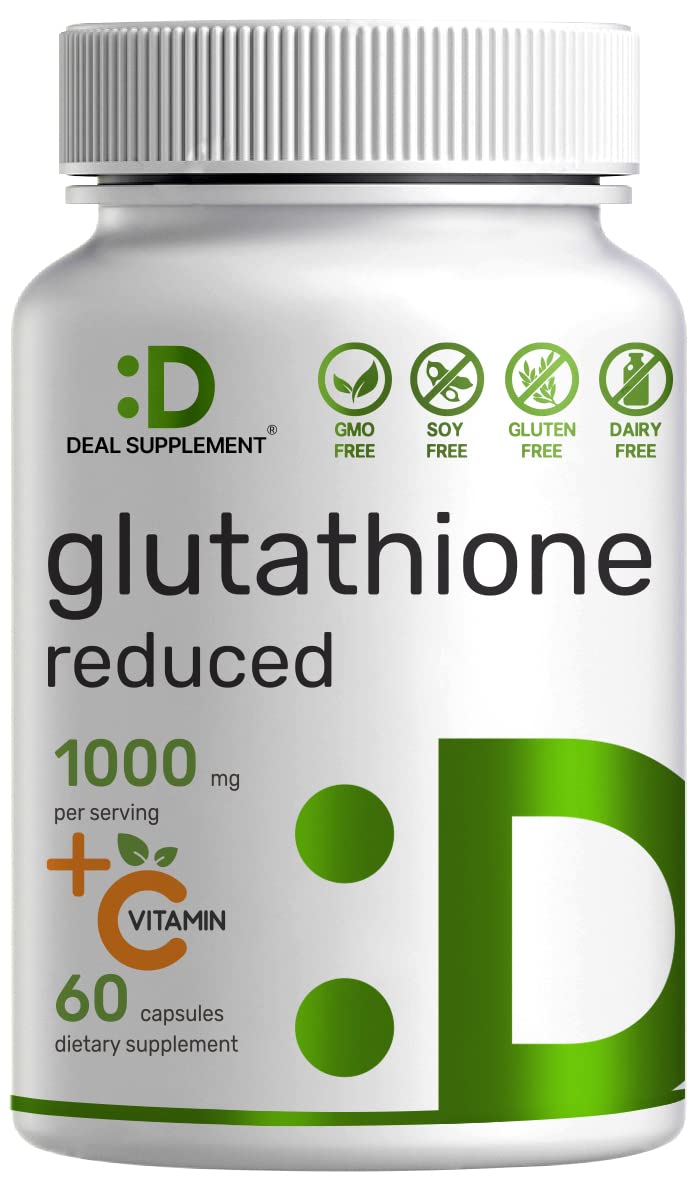 Glutathione Supplement 1000mg Per Serving, 98 Purity Plus Vitamin C