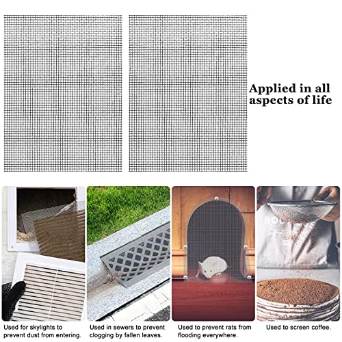 TAIANJI 2 Stück Drahtgitter Wire Mesh, Drahtgeflecht 5 Mesh Feinmaschig 5 mm Löcher Drahtgitter Edelstahl Gitter für Kaninchendraht Metallgitter Als Volierendraht, Grillnetz(36x28cm)