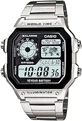 Relógio Casio Masculino Digital World Time AE-1200WHD-1AVDE