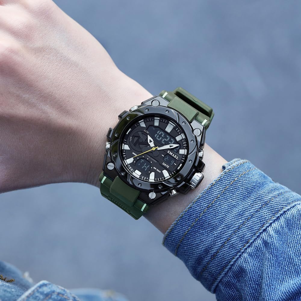 SMAEL 8029 watch on a wrist, showing its design and fit