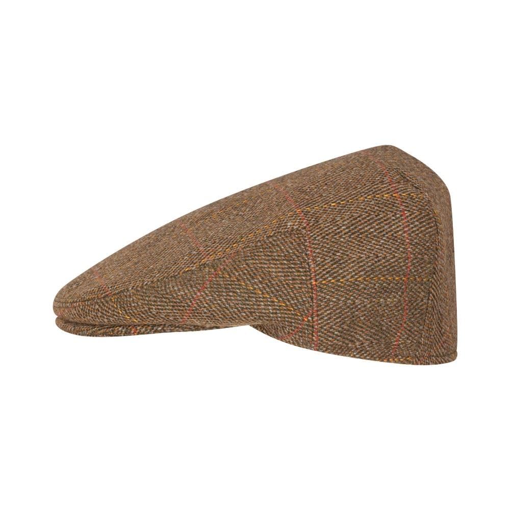 Walker & Hawkes - dziecięca czapka z suwakiem tweed - styl country - ciemnoniebieska, brązowy, XXL