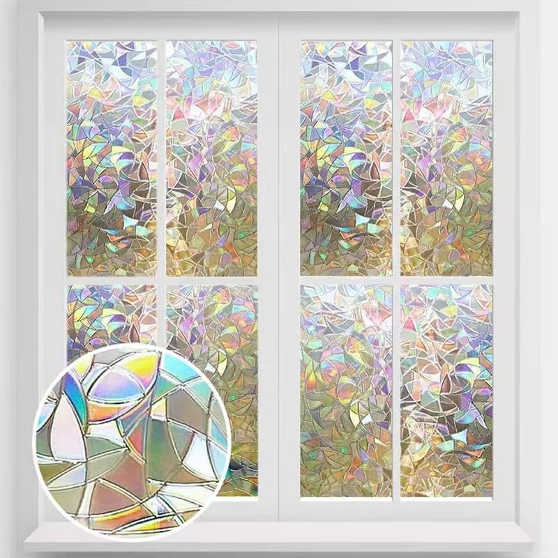 Vinilo decorativo 3D irisado para ventana 30x200 cm miniatura 3