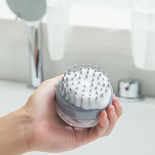 Miniatura 5 de Cepillo de baño y champú, limpiador corporal de silicona para uso en la ducha, cepillo corporal exfoliante, esponja de silicona premium, limpiador