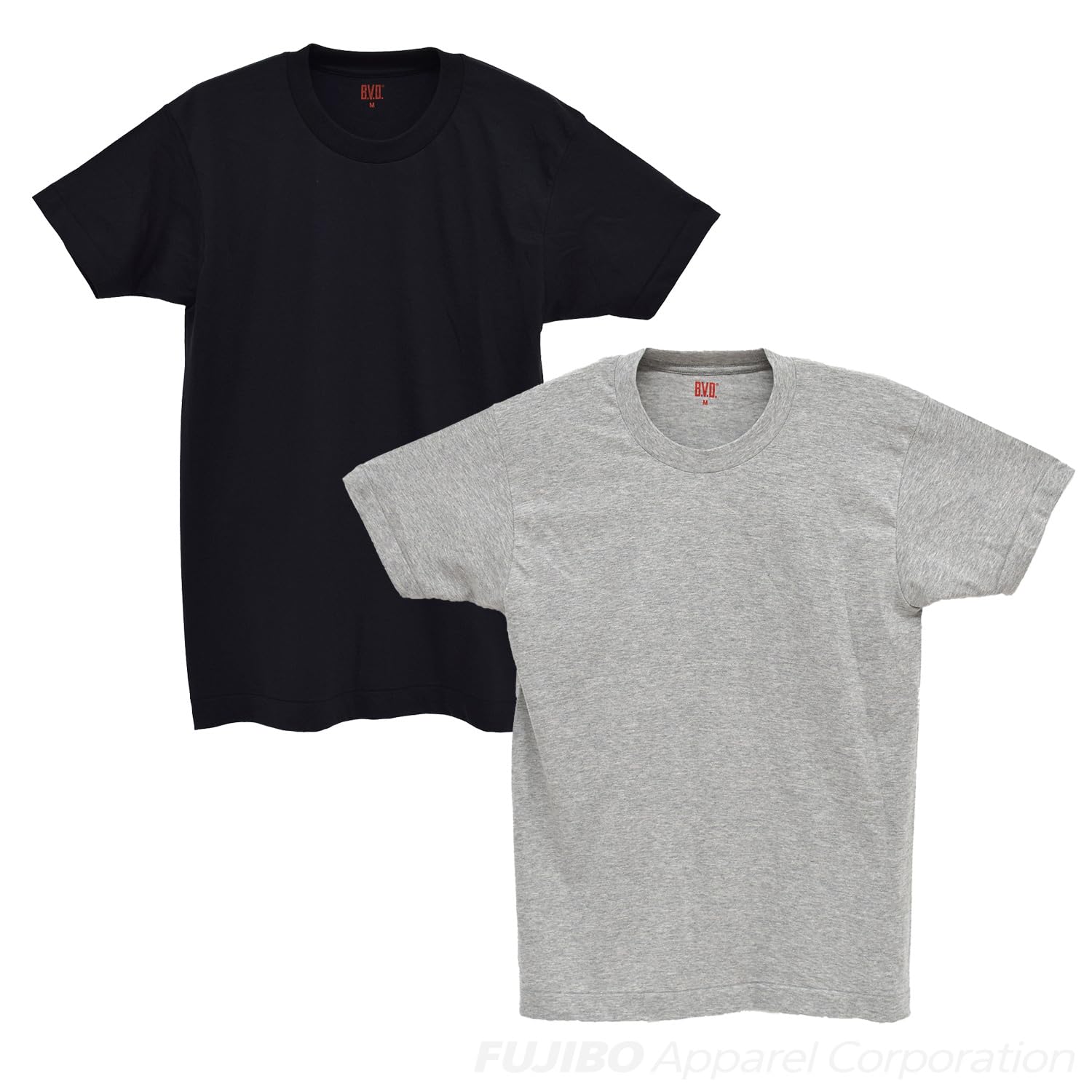 [ビー・ブイ・ディ] モダン 2枚組 天竺クルーネックTシャツ メンズ