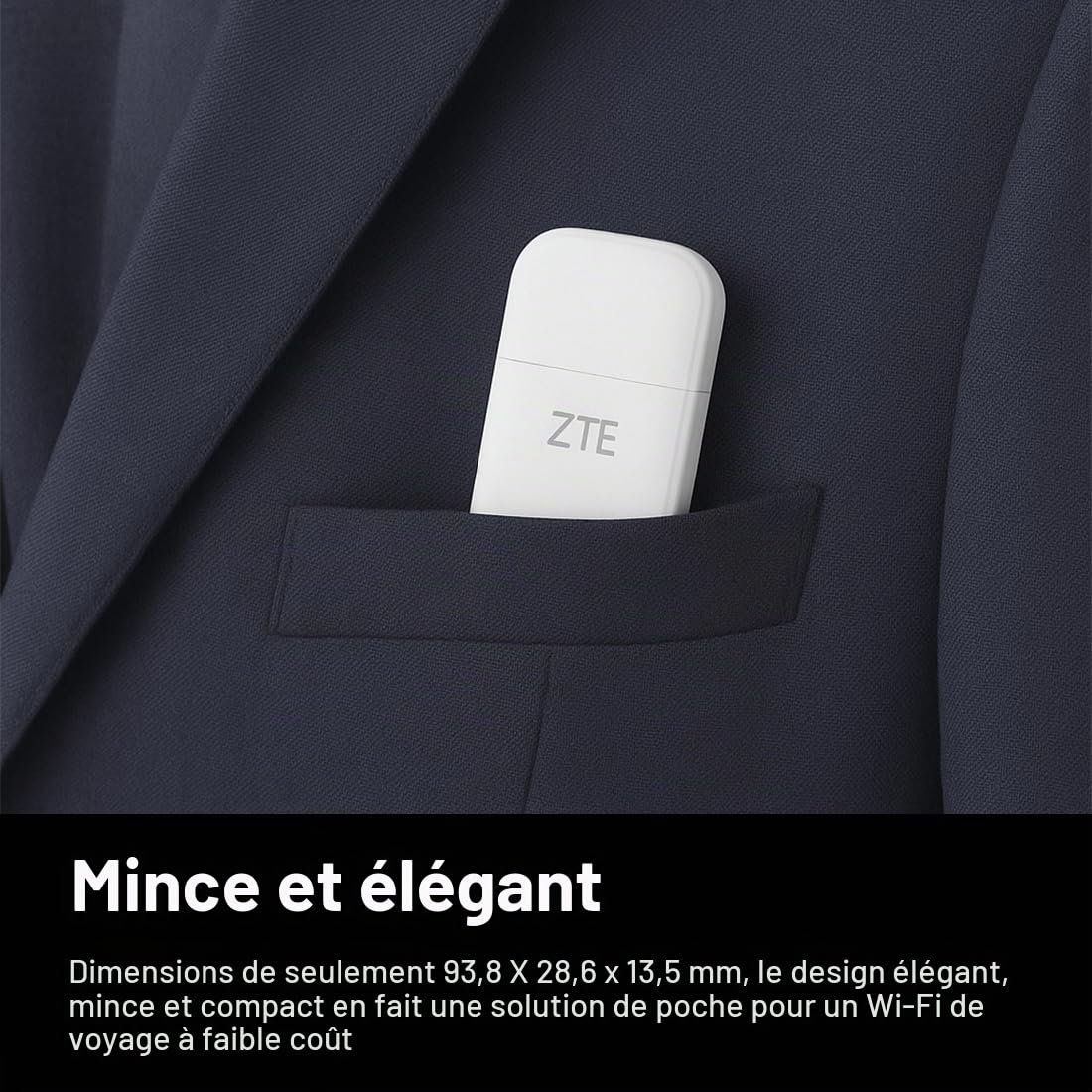 ZTE MF833 Dongle USB CAT4/4G débloqué à Faible coût, 150 Mbps, Configuration multibande, avec Une Garantie de 2 Ans et Une Carte SIM Intelligente Gratuite - Blanc