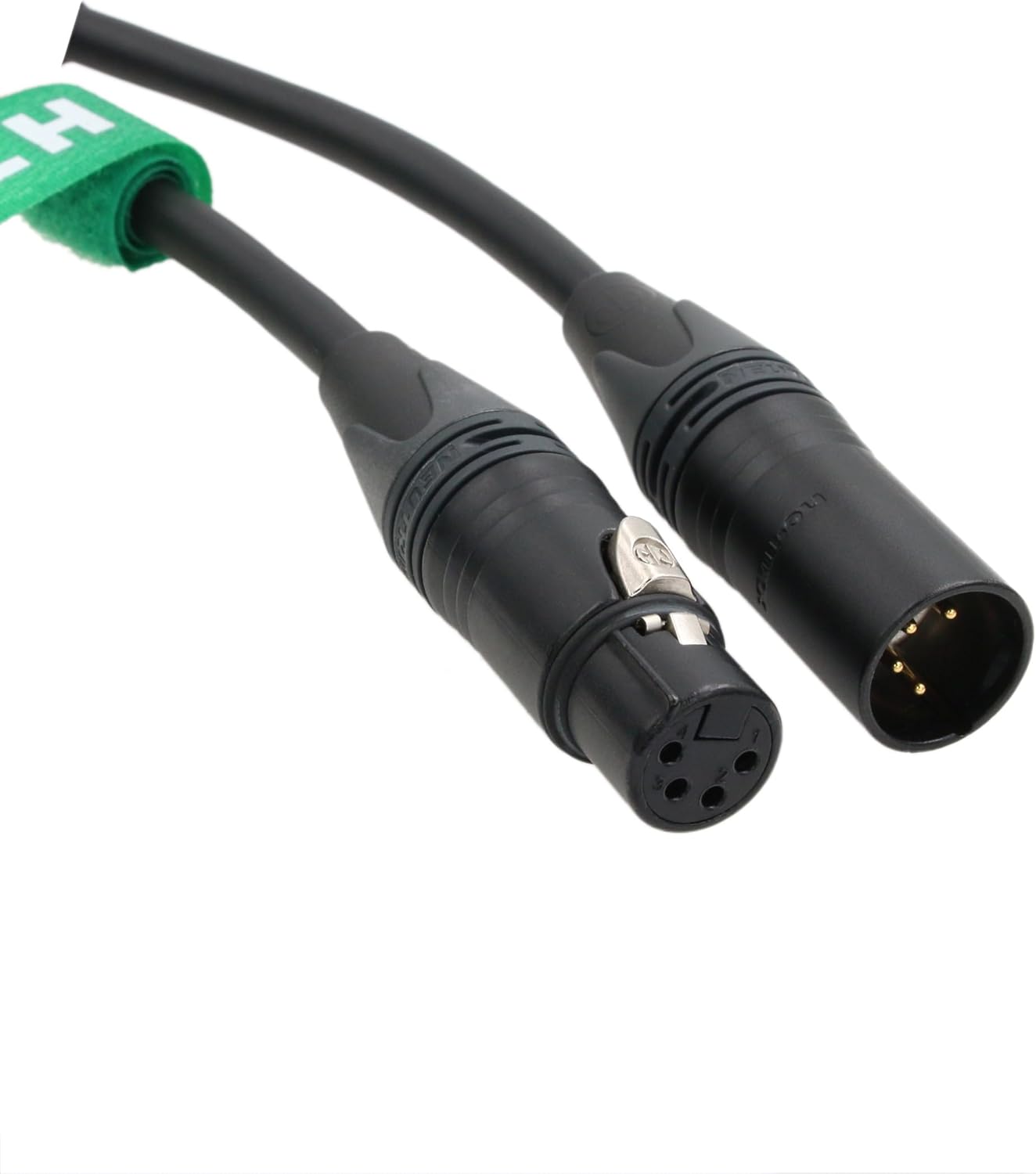 24V XLR 4 Pin Power Supply Extension Cable for Block Battery to ARRI RED Canon Sony Camera LED Light 15m