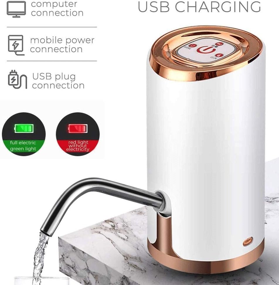 Water Dispenser - Charging Universal Fit Bottle Pump for Drinking Portable Automatic Electric for Home Kitchen Office Camping(D)