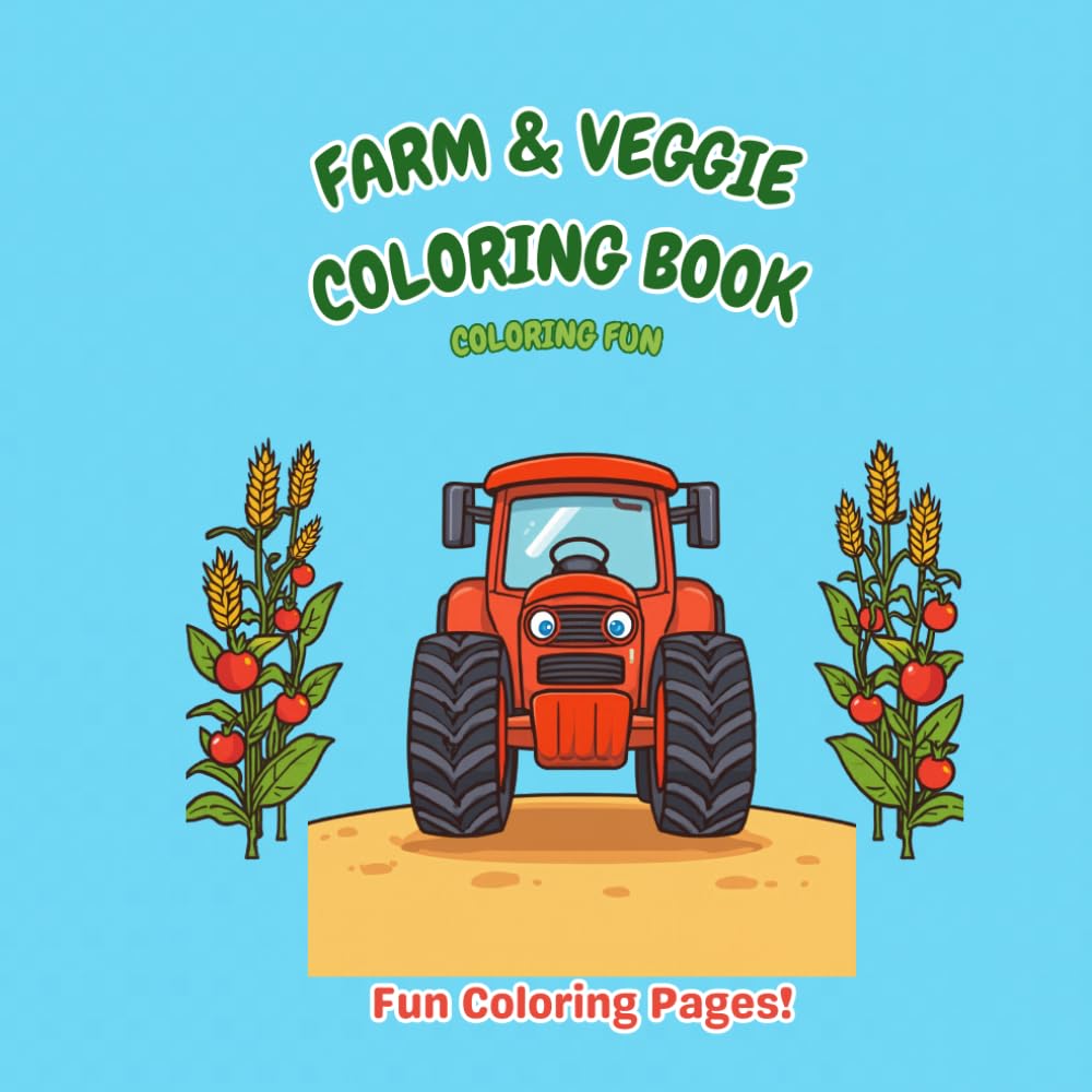 Farm & Veggie Coloring Book