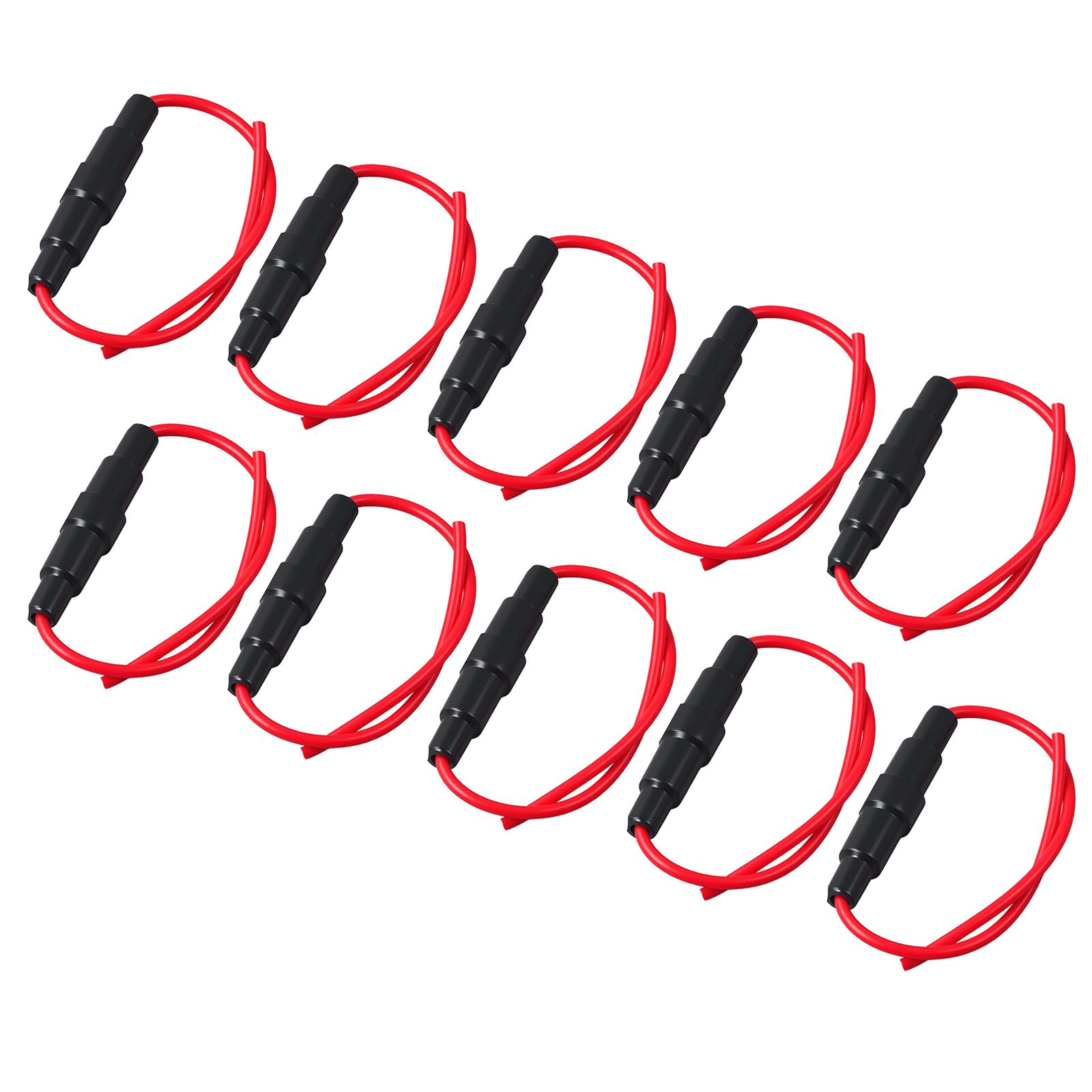 Jazuaiao 10Pcs Glass Fuses Socket Adapters Strong Construction General Glass Merge Holders For Home Electrical Equipment Fuses Holders For Appliances