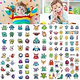 108 Assorted Halloween Kids Temporary Tattoo, Konsait Funny Colorful Monsters Temporary Tattoos for...