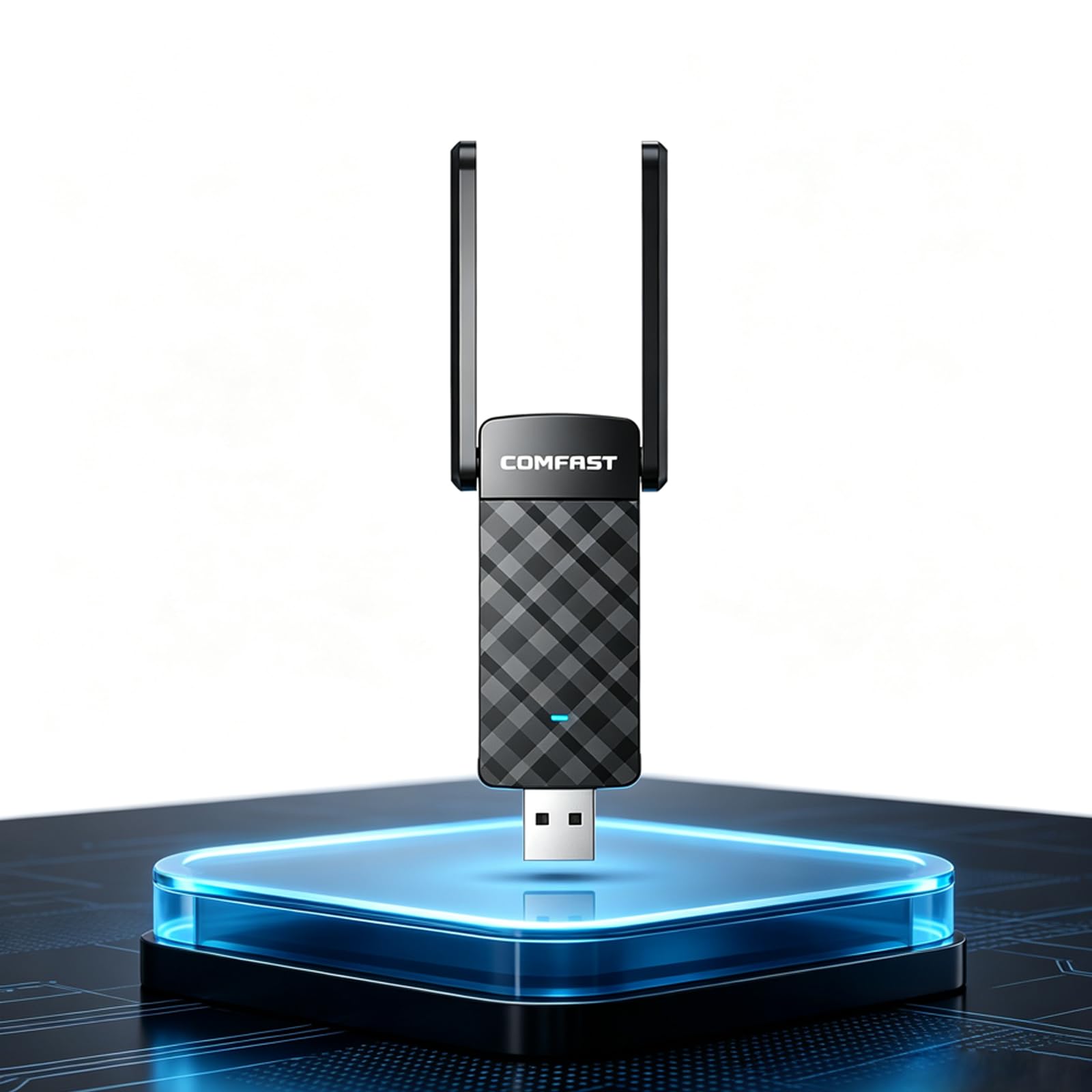COMFAST WLAN Stick, WLAN empfänger pc WiFi6 900M USB WLAN Adapter, Dualband | 2 Antennen, MU-MIMO und WPA3, Eingebauter Treiber, Stabile Übertragung, Kompatibel mit Windows 10 /11 für PC/Desktop/Notebook