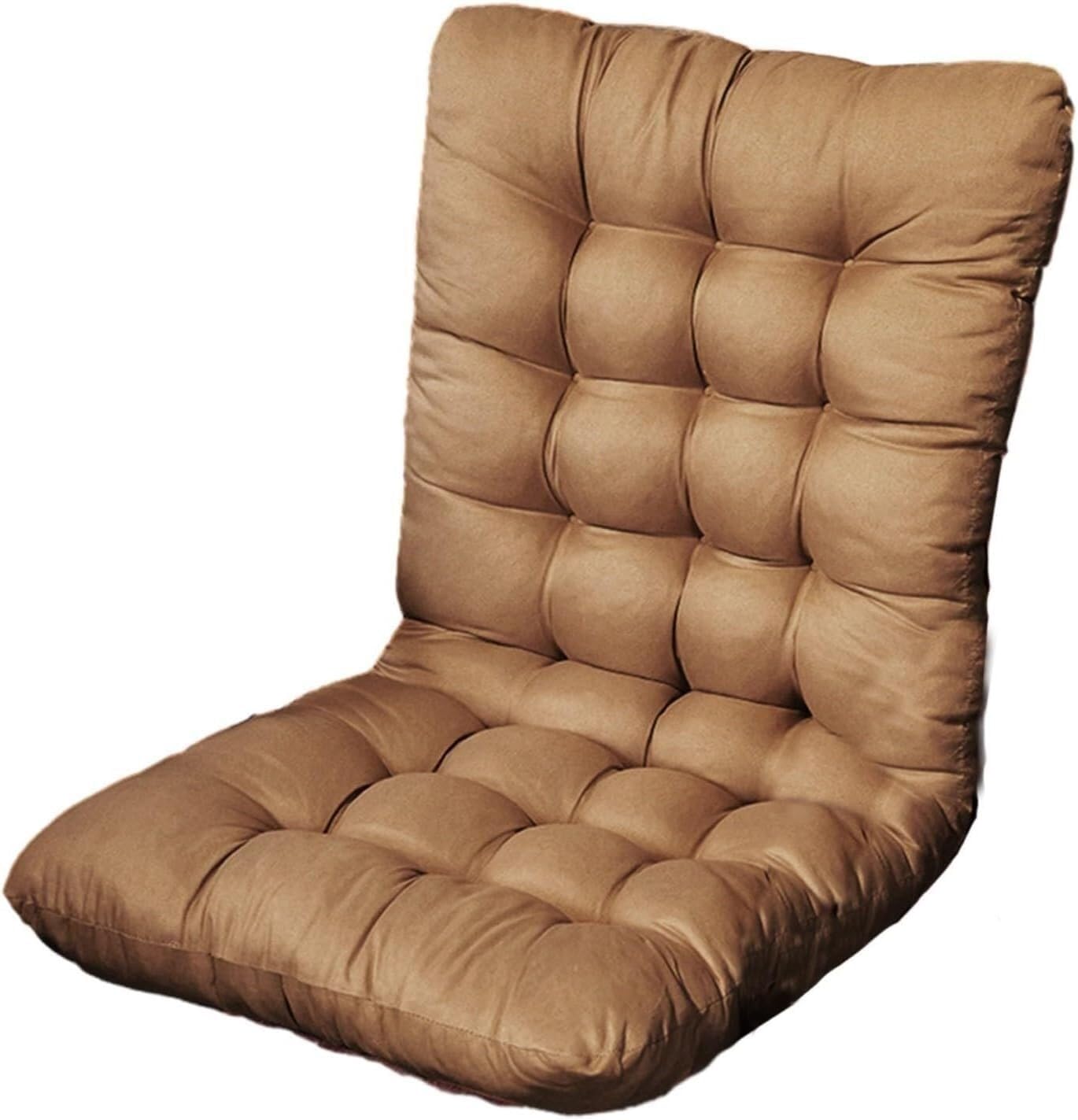 NMVAWIPT Garden Chair Cushions With Backs, High Back Cushion, Soft Outdoor Seat Pads, Rocking Chairs For Recliner(Light Coffee,45 * 155cm)