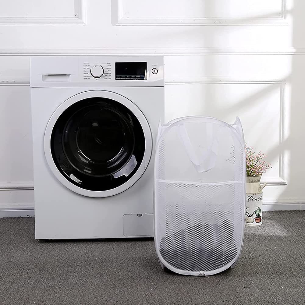 Hangende mesh wasmand | Wandhangende opvouwbare wasmand | Capaciteit kleding opbergmand | Draagbare ruimtebesparende hangende waszak | Kledingorganizer voor badkamer, kledingkast
