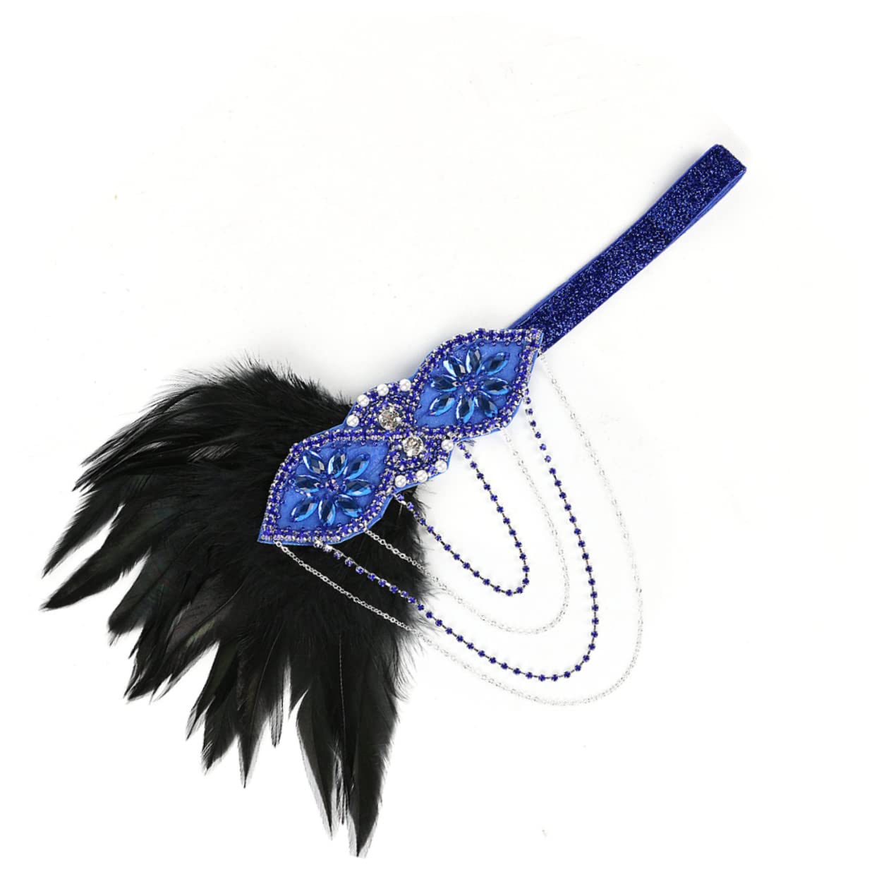 Beavorty 2piezas Diadema De Cadena Borlas Para Mujeres Accesorios De Fiesta y Fotografía Para Bodas y Eventos Azul