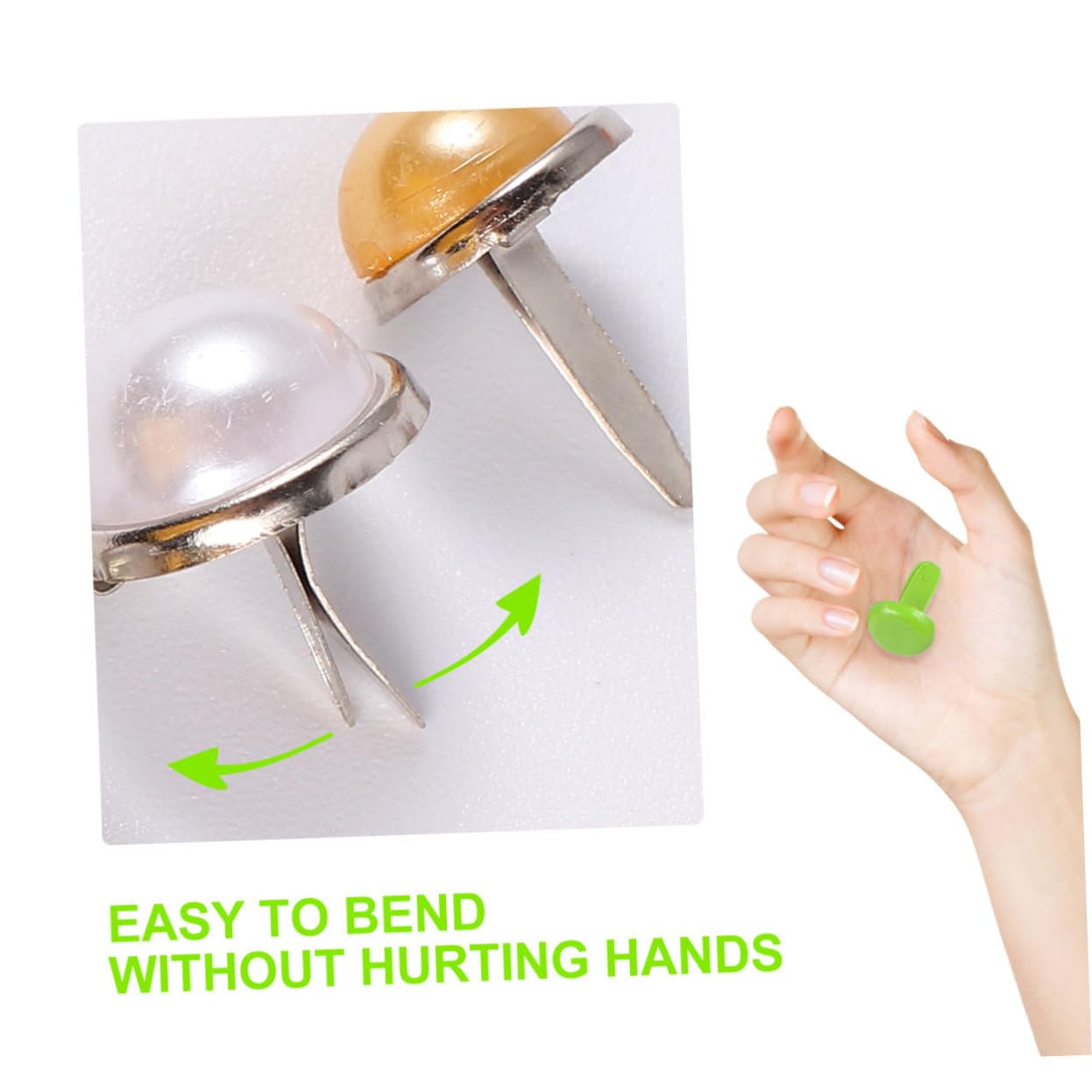 ARTIBETTER DIY Craft Brads Handmade Two Prong Nails 6-12mm Mixed Metal Mushroom Nails Boys and School Office Projects