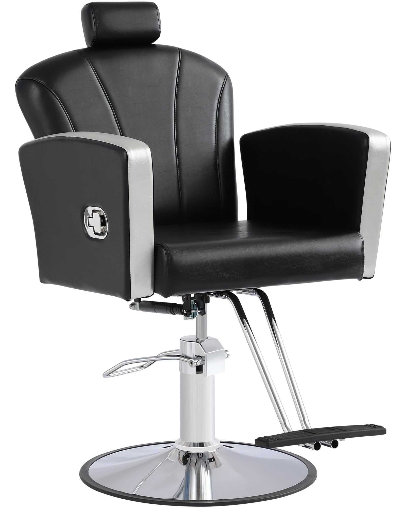 LOUVIXA Height Adjustable Salon Chair for Hair Sylist, Reclining Salon Hair Chairs, Hydraulic Barber Chair, 360 Degree Swivel Shampoo Chairset for