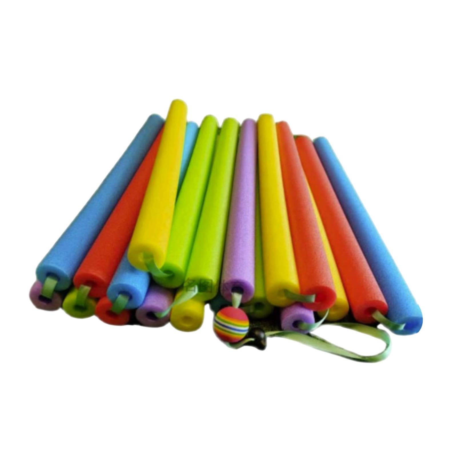 Colaxi High Jump Crossbar Field Track Practice Jumping Crossbar Foam Rubber Training Equipment Pole Stand Bungee Cord for Gym Sports, Length 9.5m