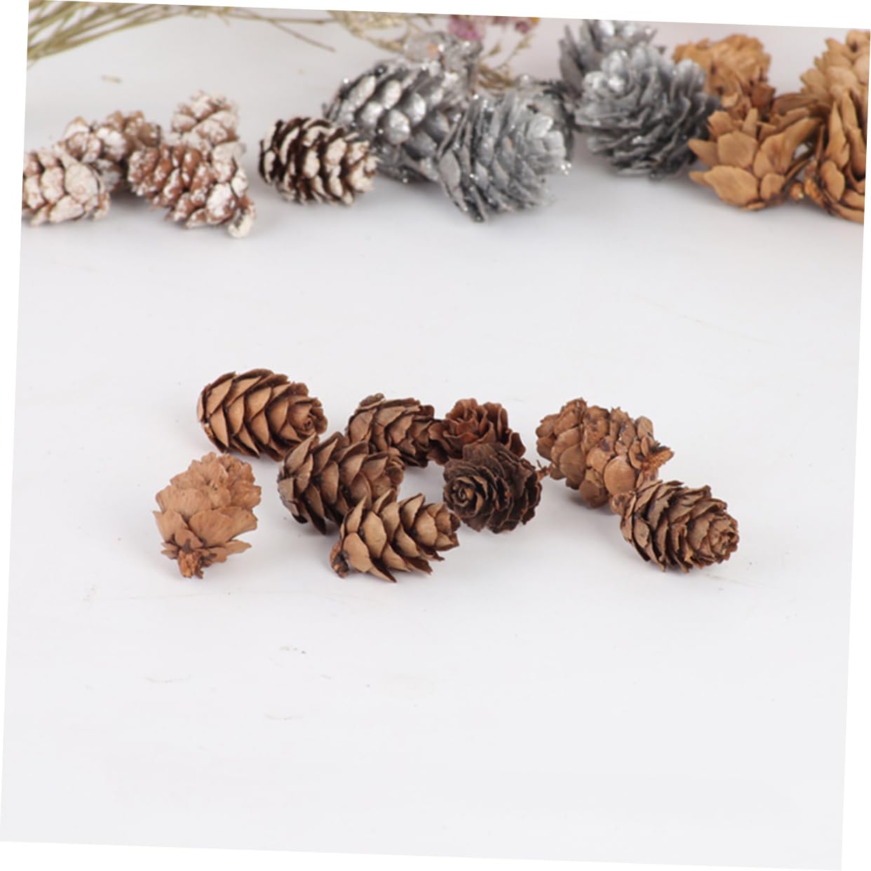 Ciieeo 210 Piezas Decoraciones de Piñas Piñas Naturales Secas Hogar Acción de Gracias y Navidad