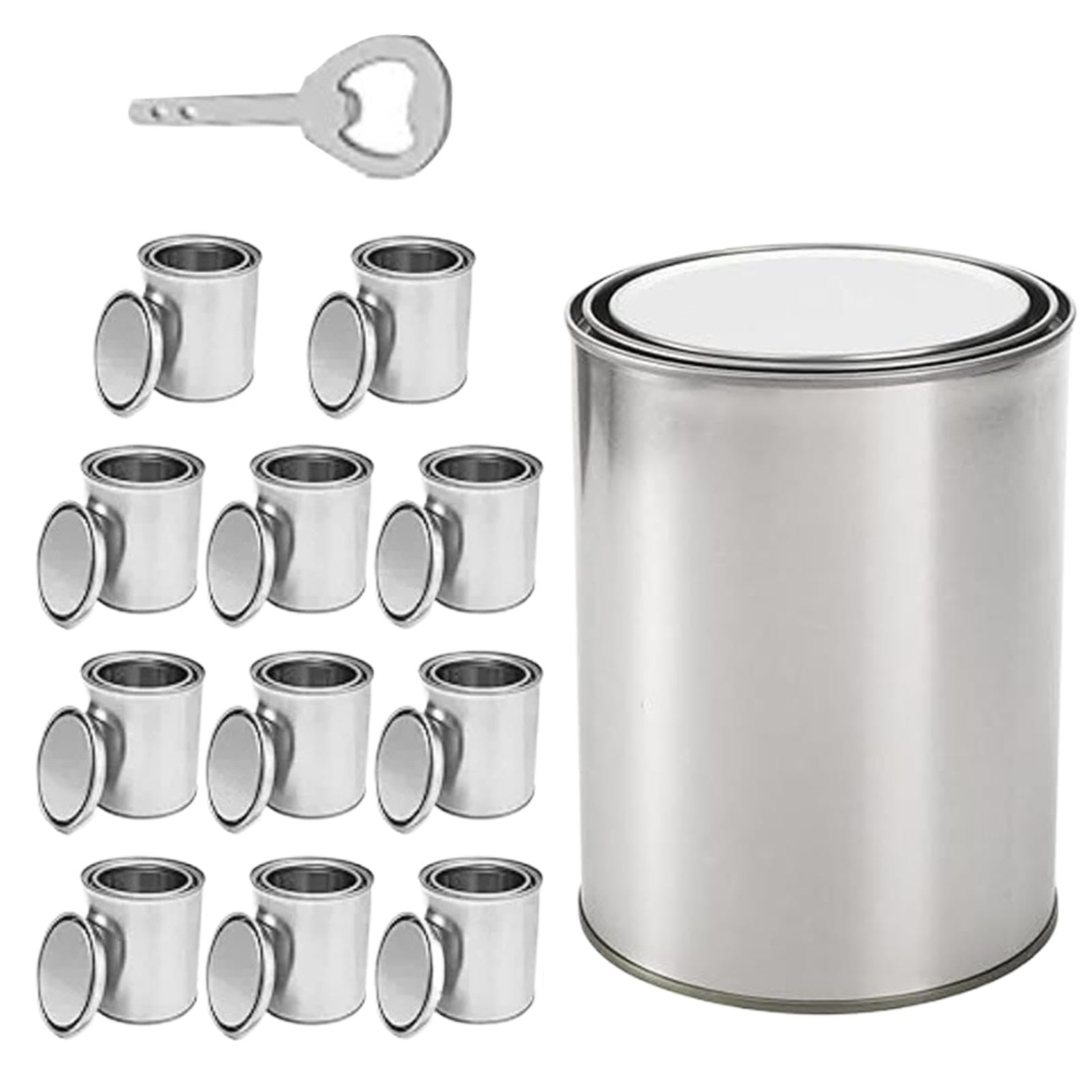 Leere Farbdosen – 0,5 l Leere, ungefütterte Farbeimer, benutzerfreundliche, sichere stabile Aufbewahrung, Lagerung in der Garage, leicht zugängliche Farbdosen für Kunst, Handwerk, Malprojekte,