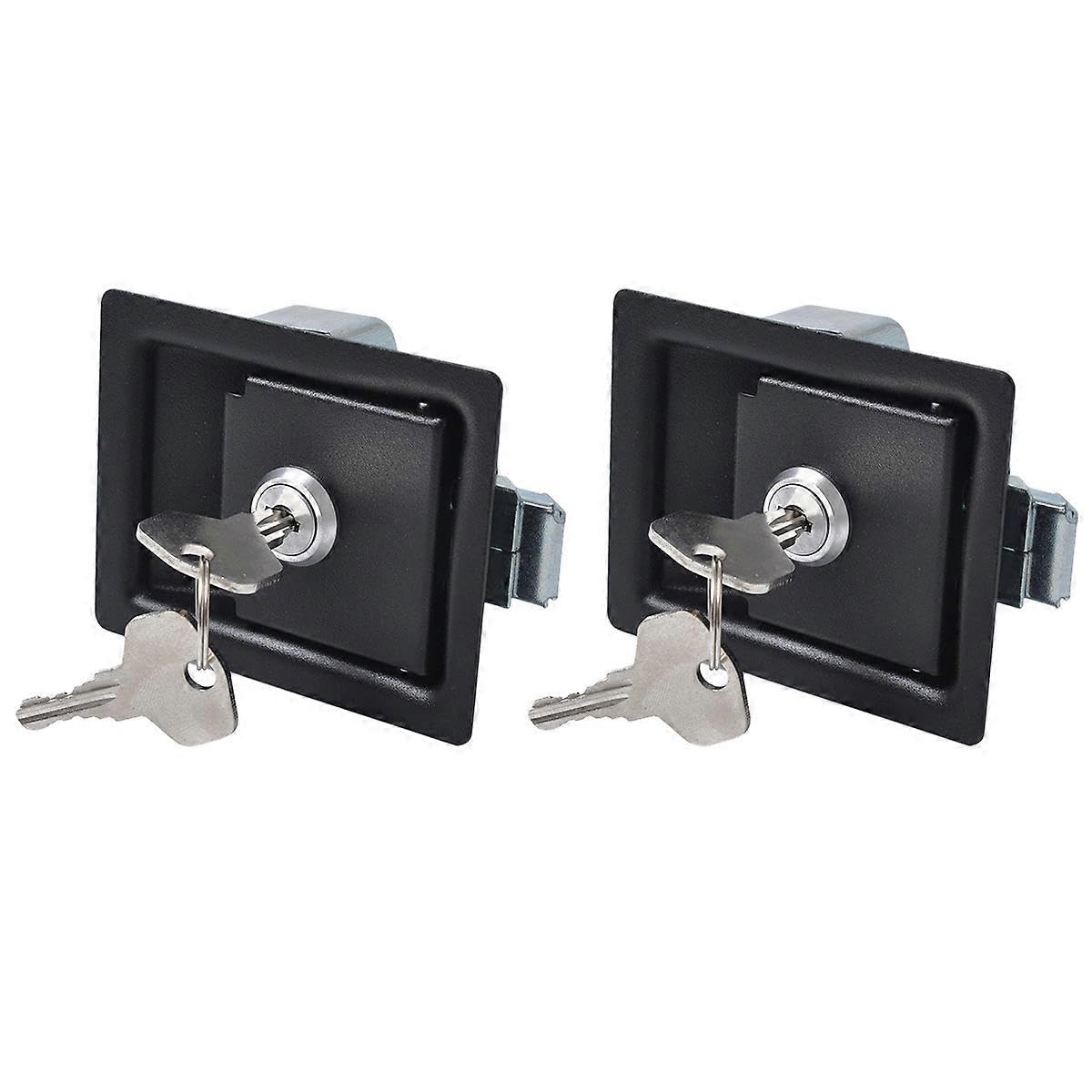 Joyhappst Image Color 2Pcs Trailer Tool Box Locks Door Paddle Handle Latch Anti-Theft Paddle Locks For Rv Truck Trailer