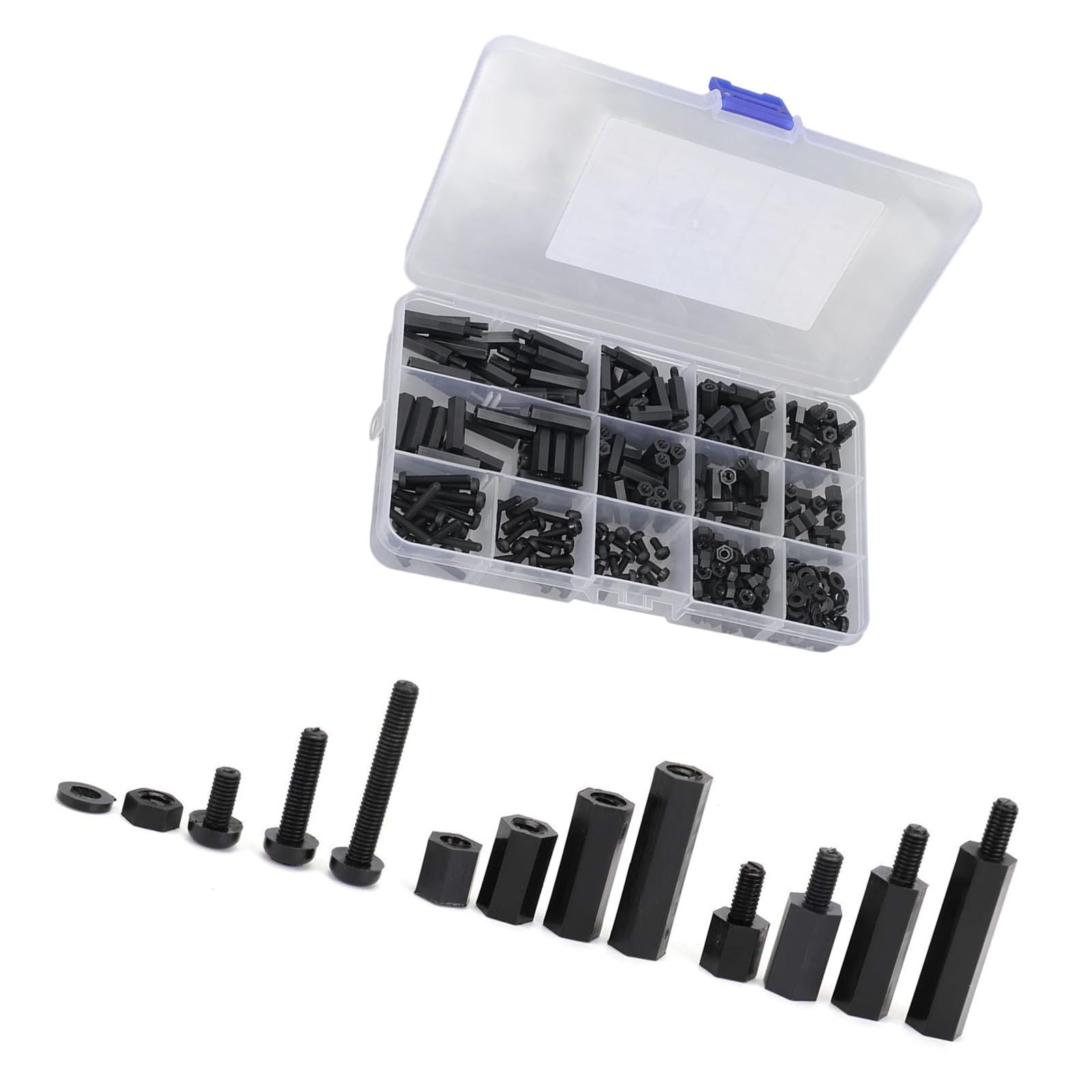 380Pcs Nylon Standoff Set with Spacers, Screws, and Nut Motherboards & Mounting Standoffs and Screws Enduring Female Male Hexagonal Pillar