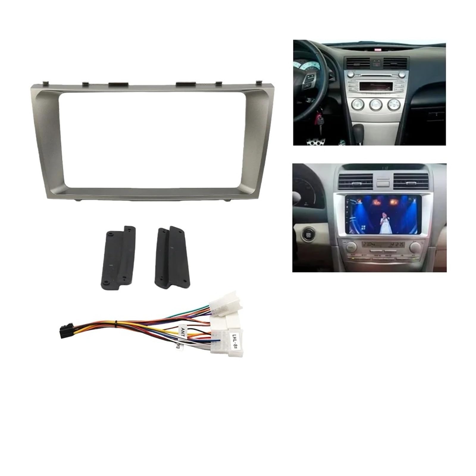 Mascherina Autoradio Cornice Stereo 9 Pollici Autoradio Fascia Pannello Stereo Dash Cornice per Toyota per Camry 40 50 2006 2007 2008 2009 2010 2011