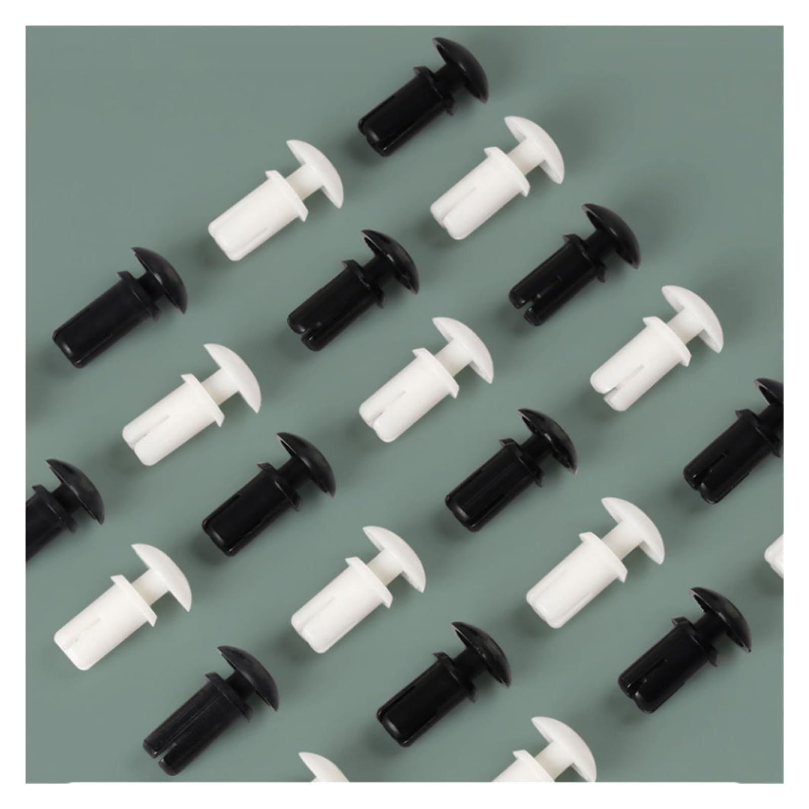 Plastikowy zacisk nitowy z nylonu, klamra nakrętką rozprężną typu R, plastikowe nity wciskane, dystans mocujący płytę główną(Black,R6080 100pcs)
