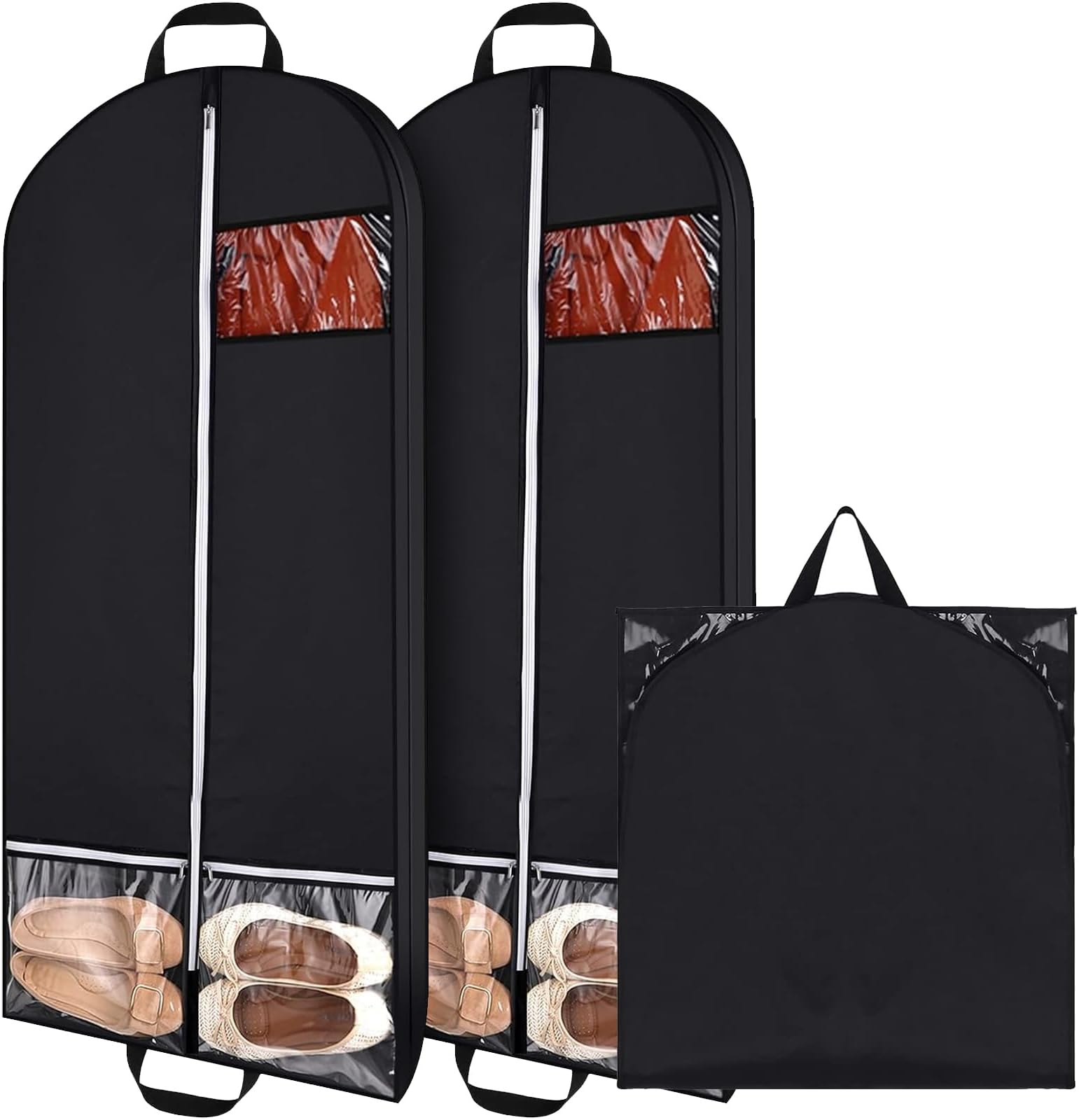 Guiqulai 2 Pack 50" Garment Bag for Travel,Suit Bag Garment