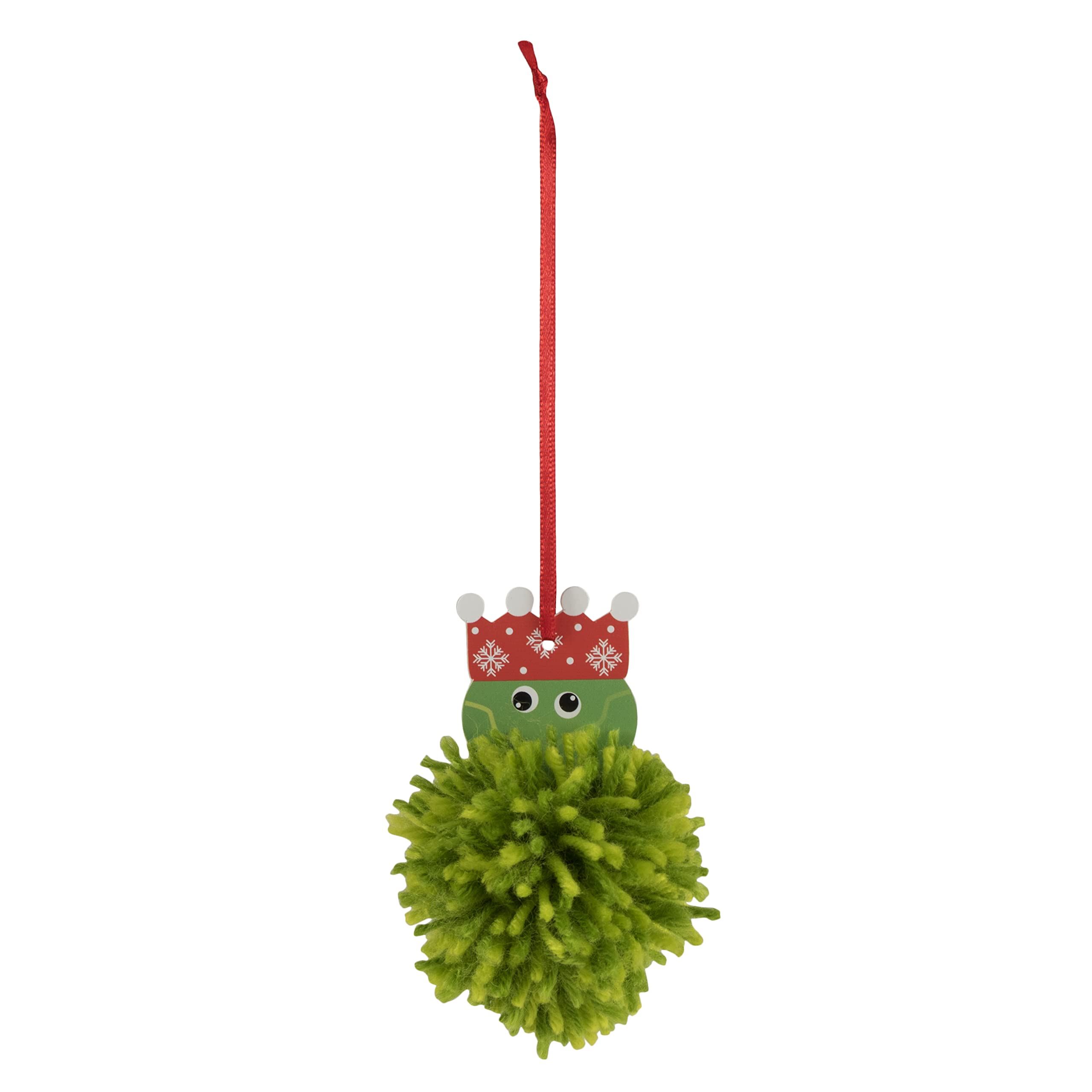 Trimits Pom-pom craft kit Christmas decoration, great stocking filler. Kids, adults. Brussels sprout