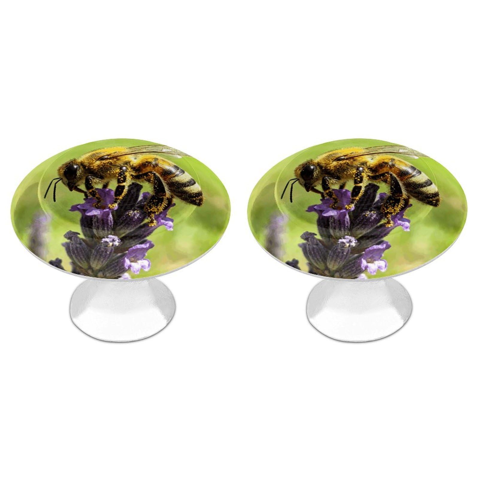 Vstadank Style Bees Drawer Knob Round Dresser Sturdy Drawer Pulls With Mounting Screws Kitchen Stainless Steel Modern Decorative Handles For Cupboard Closet Bathroom