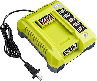 Hipoke OP401 Ryobi 40V Lithium Battery Charger for OP4015 OP4026 OP4026A OP4030 OP4040 OP4050 OP4050A OP4060 OP40261 OP40301 OP40401 OP40501 OP40601 Ryobi 40V Lithium Battery