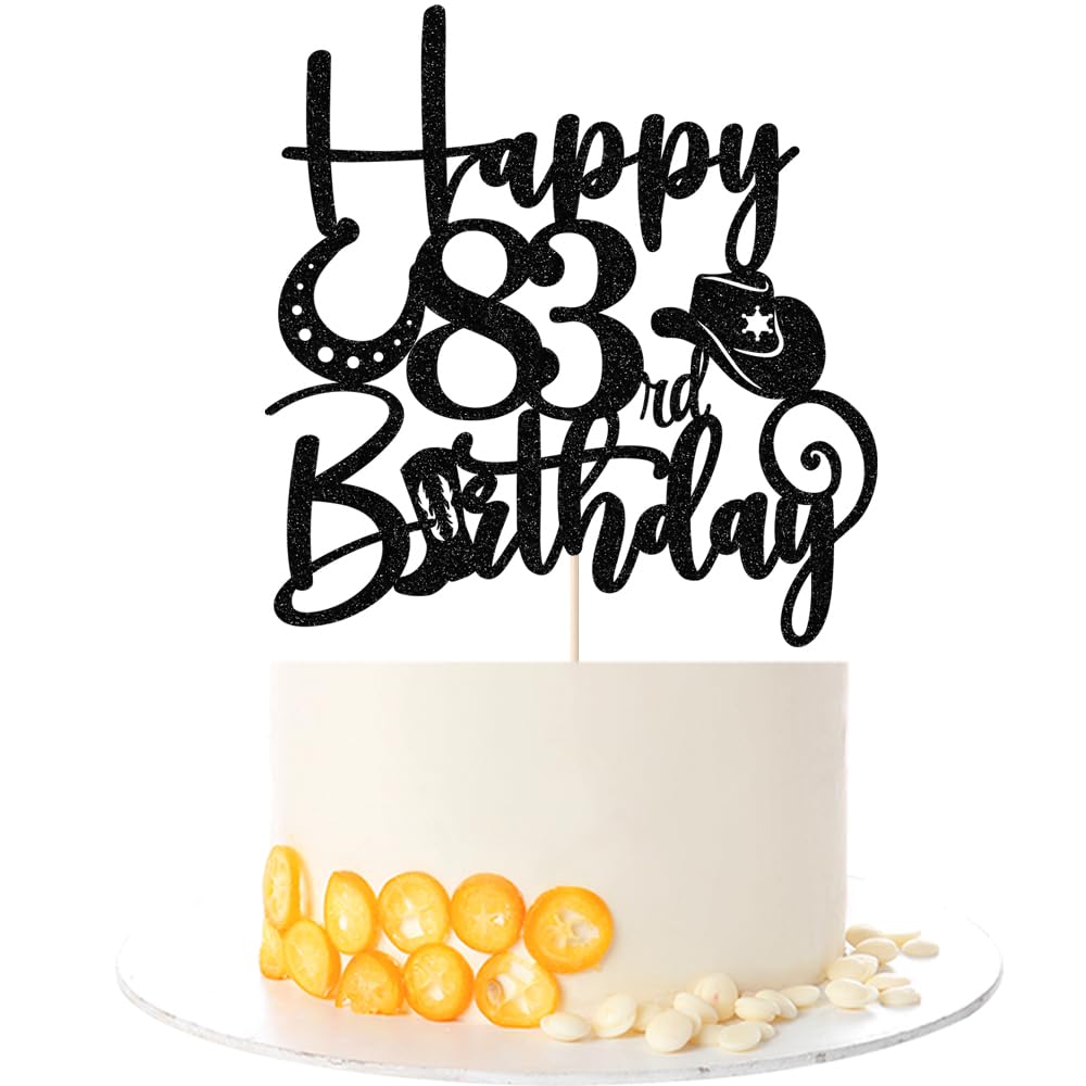Kaoenla Cowboy Cake Topper-cowboy theme Happy 17th Birthday Decor,17th Birthday/Anniversary Party Decorations (83nd) — image 1