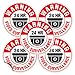 (Set of 5) Warning 24 HR Video Surveillance Sign - 4.5