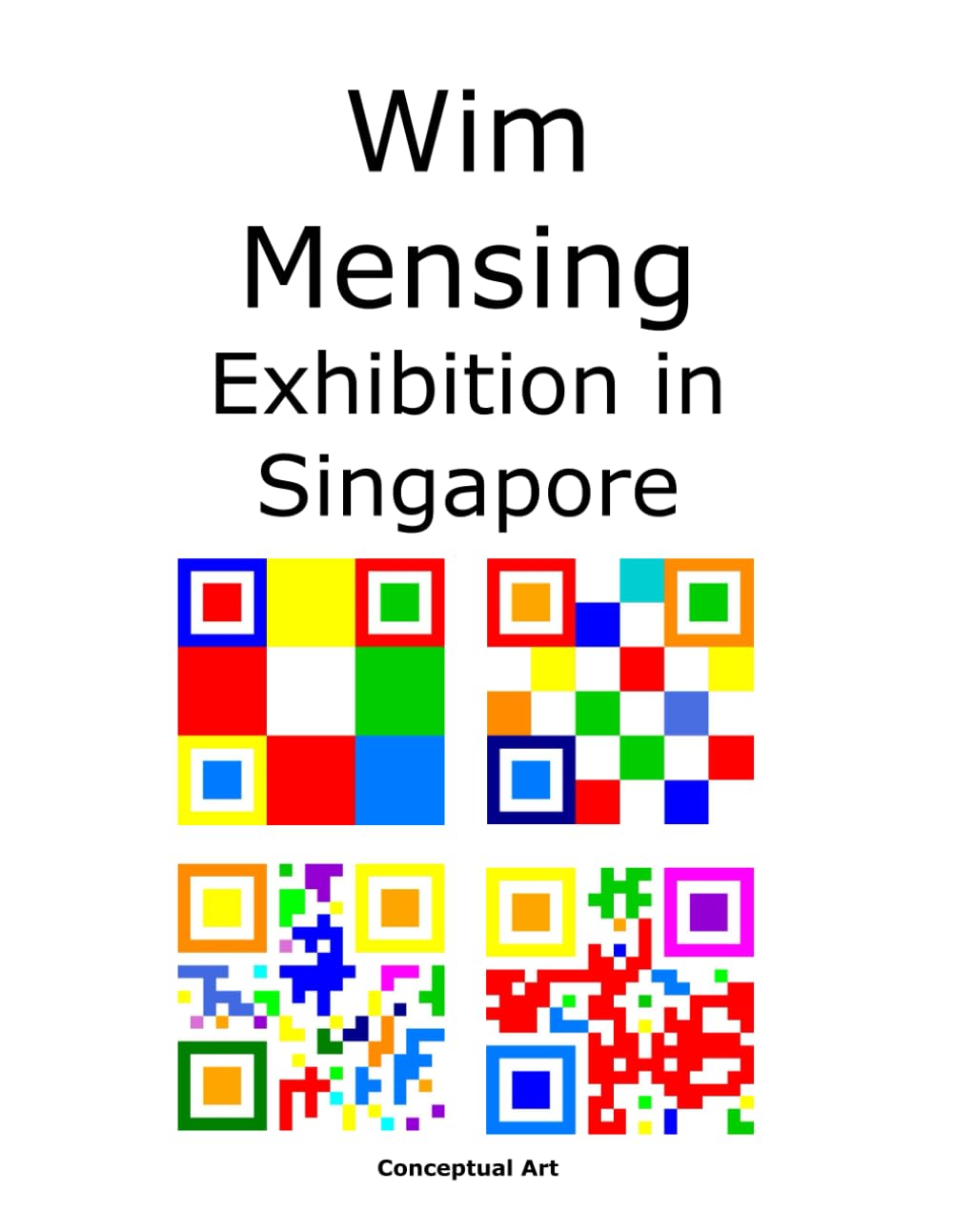 Poster Wim Mensing Exhibition in Singapore expo peinture asie