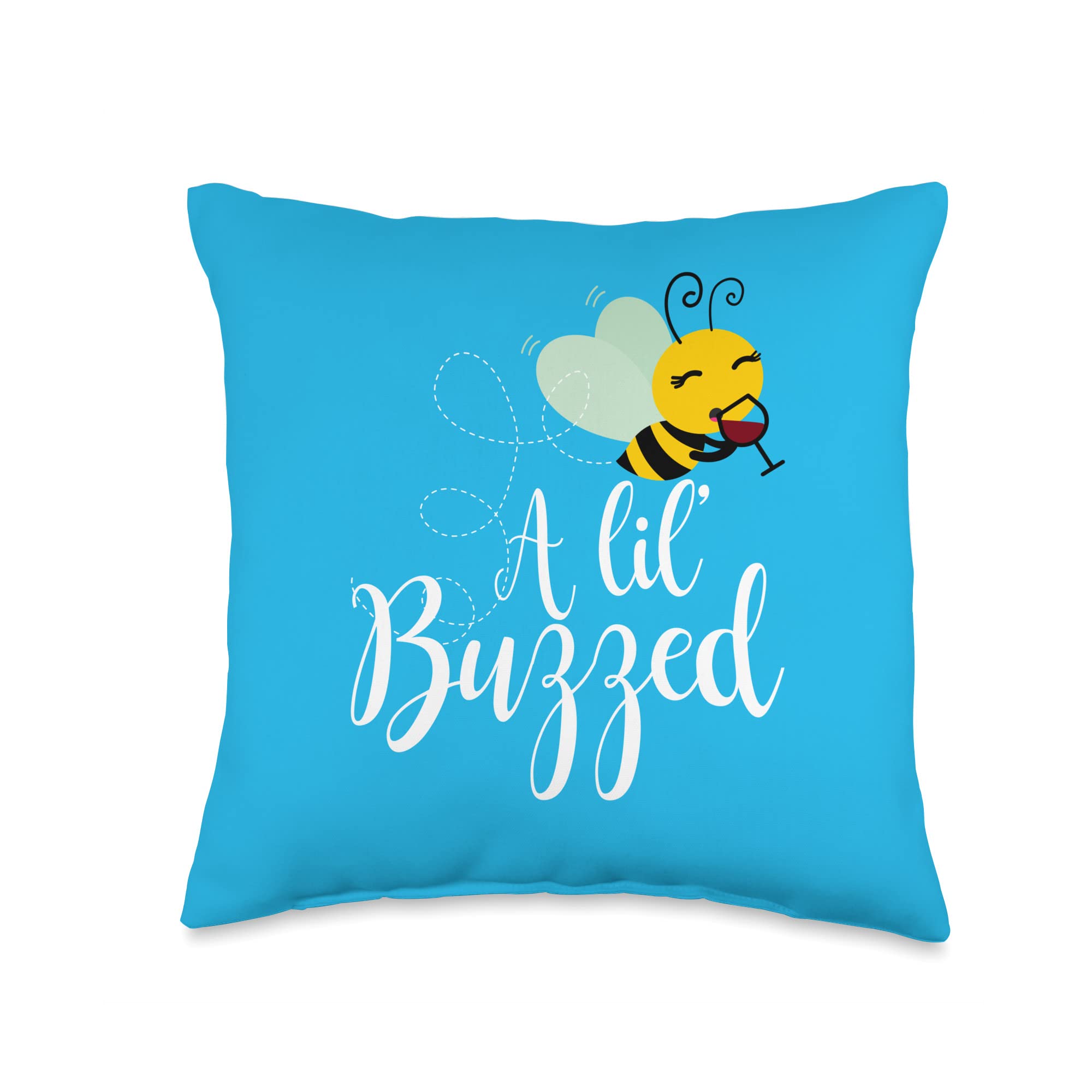 Candis Raechelle DesignsA Lil' Buzzed, Bee Throw Pillow, 16x16, Multicolor