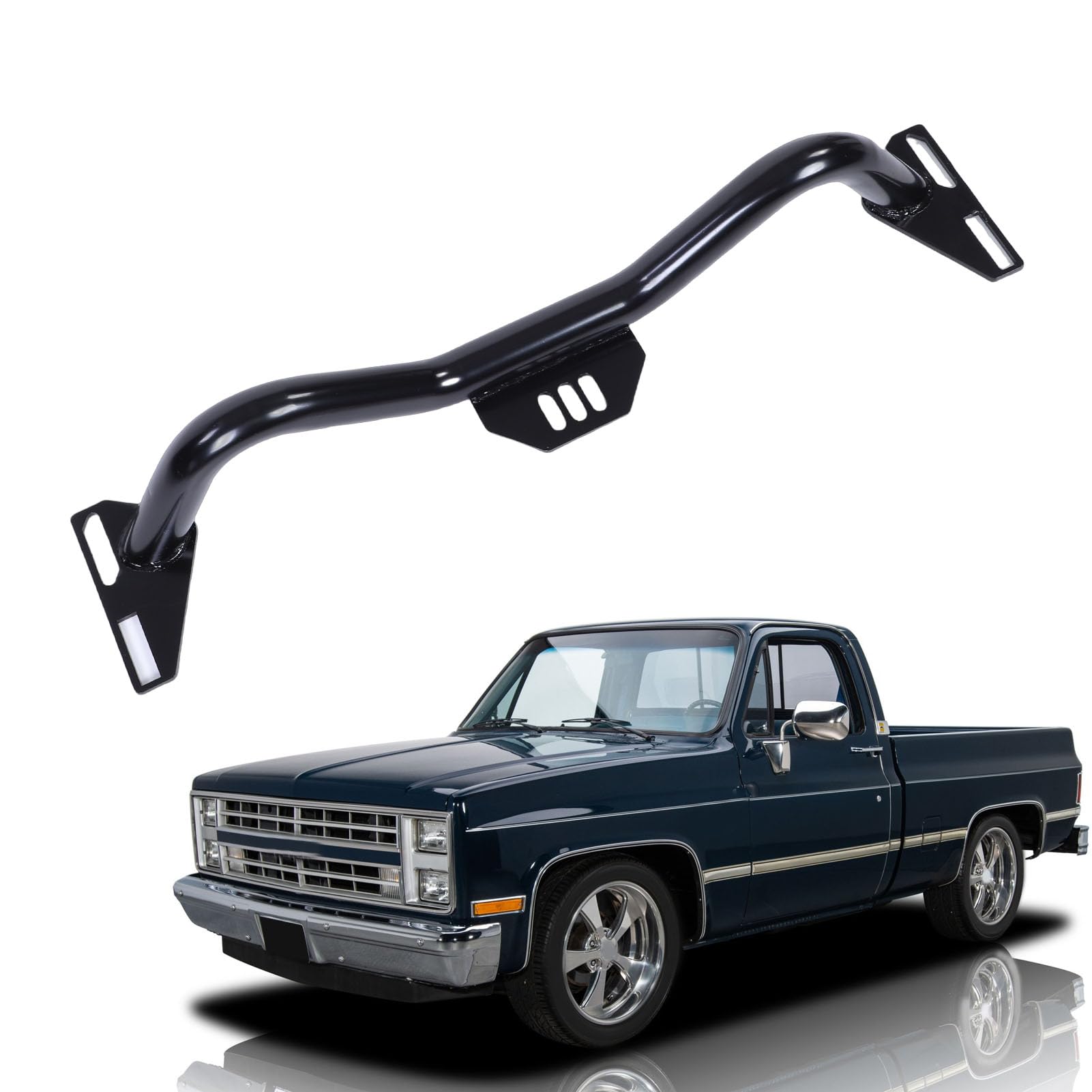 Domary Transmission Crossmember Kit Adjustable Steel for Chevy C10 C20