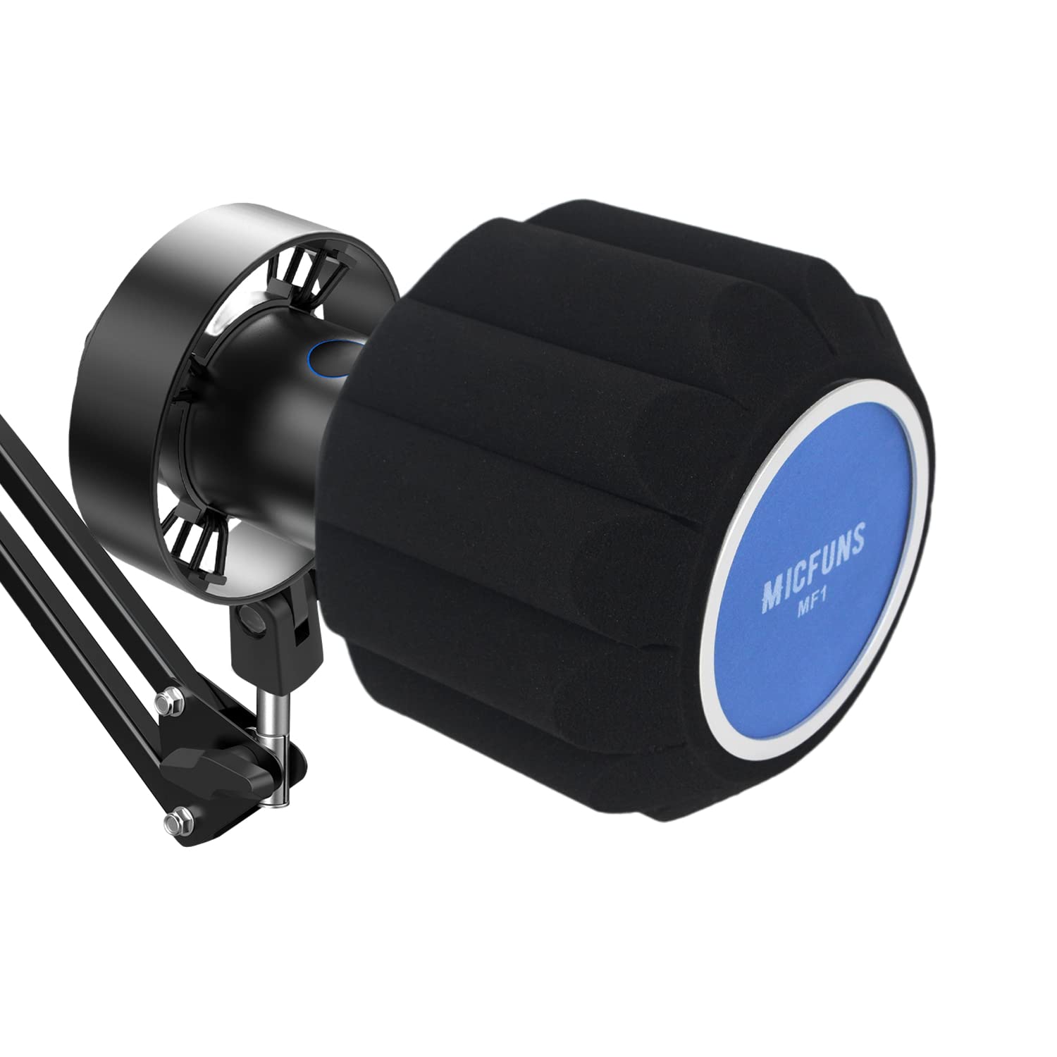 MF2 Mikrofon-Windschutzscheiben-Pop-Filter,Seitlicher Ausschnitt 45-60-mm Abgehängte Mikrofone SM7B, schallabsorbierender Schaumstoff, der Lärm und Reflexionen reduziert…