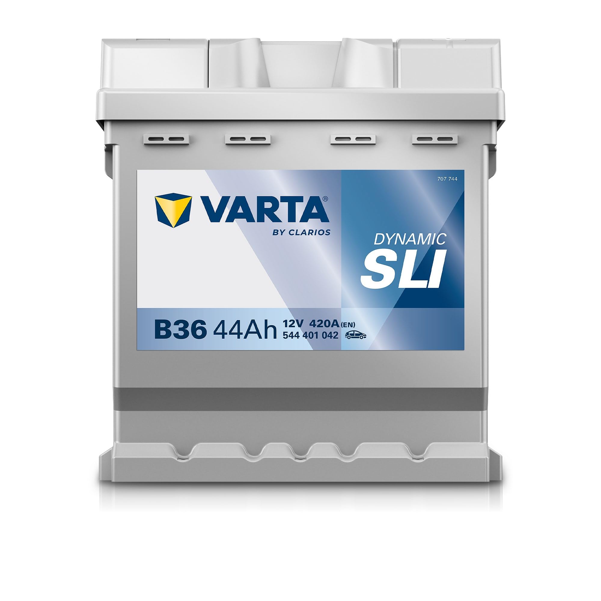 VARTA Automotive DYNAMIC SLI (B36) 12V 44Ah 420A - Nassbatterie KFZ mit Standardausstattung & ohne Start-Stopp System - Starterbatterie für einfachen Energiebedarf - Bleisäurebatterie wartungsfrei