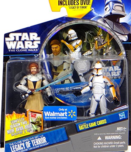 Hasbro Star Wars Clone Wars DVD Set Legacy of Terror OBI Wan Kenobi & Clone Trooper