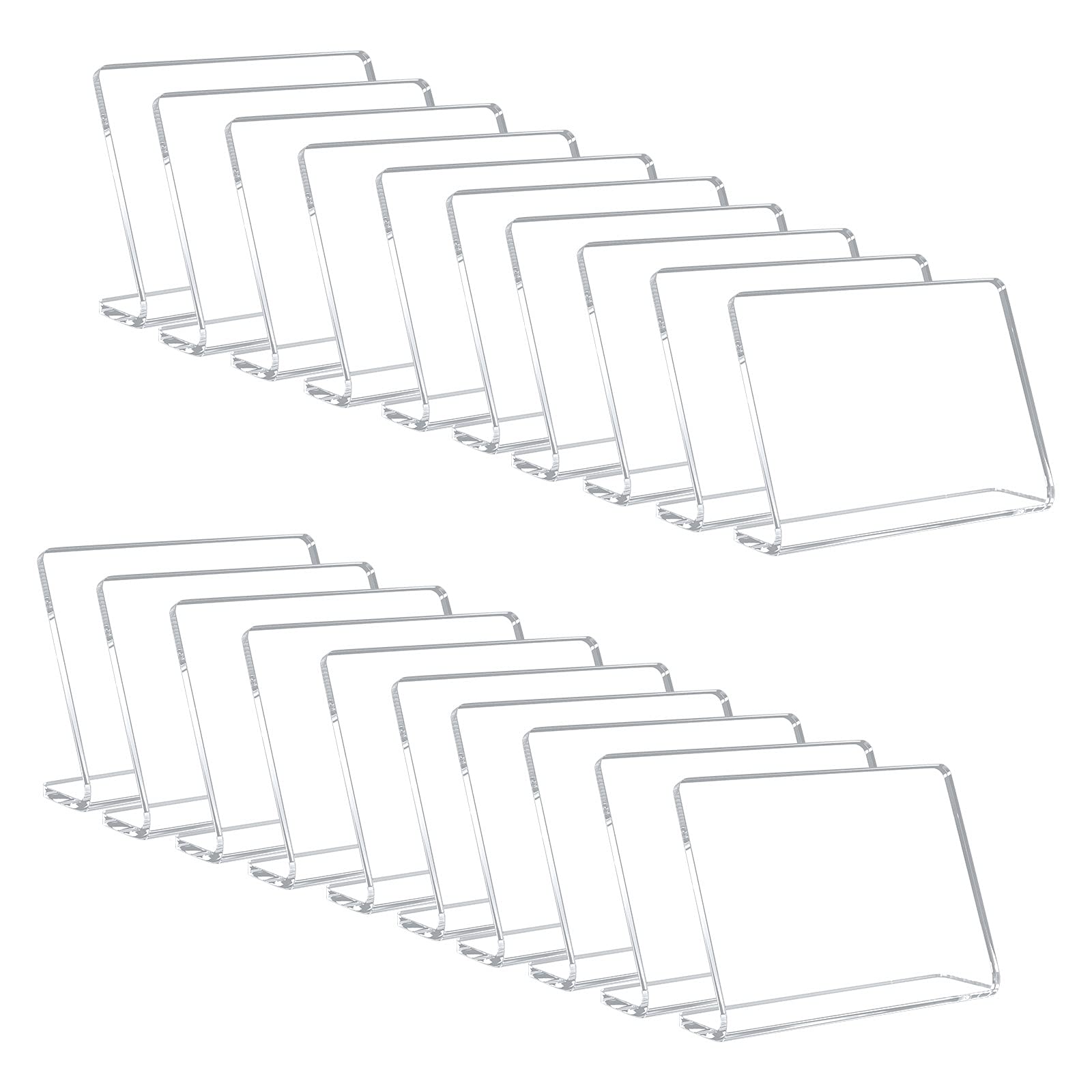 AITEE 20 Pack Acrylic Mini Chalkboard Sign for Food, Clear Mini Tabletop Chalkboard Signs, Small Buffet Chalkboards Signs for Bakery, Birthday Parties, Message Board Signs, Buffet, Weddings and Retail