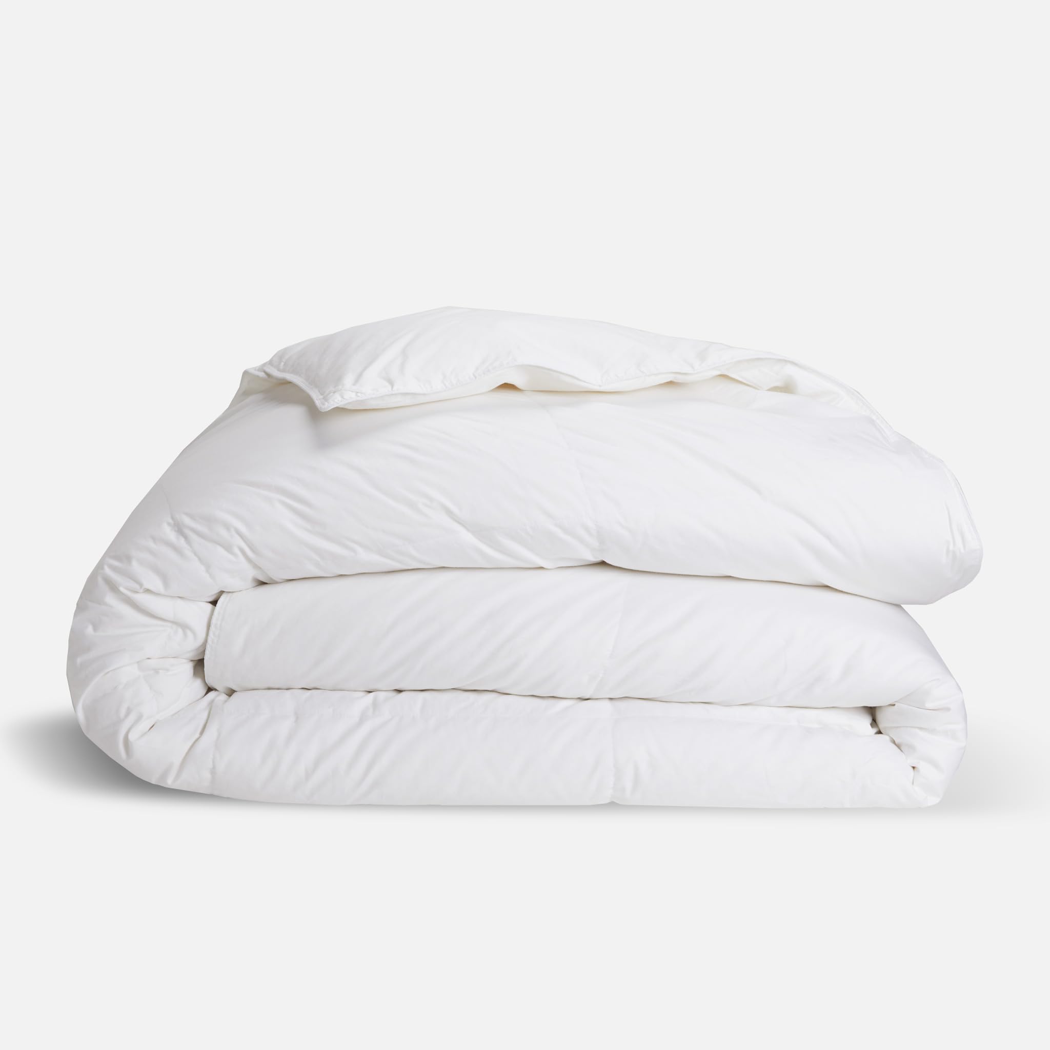 Brooklinen Heavyweight Canadian Down Comforter, Extra Warm Winter Duvet Insert, High-Loft Thick Plush Bedding, 100% Cotton Sateen Shell, Baffle Box, Secure Duvet Loops - Full/Queen