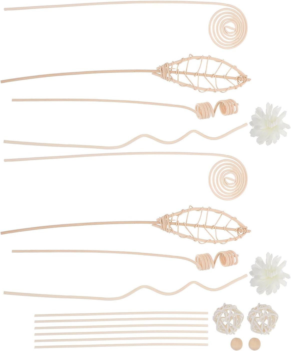 PATKAW 20pcs Reed Diffuser Sticks Wood Flower Aroma Oil Replacement