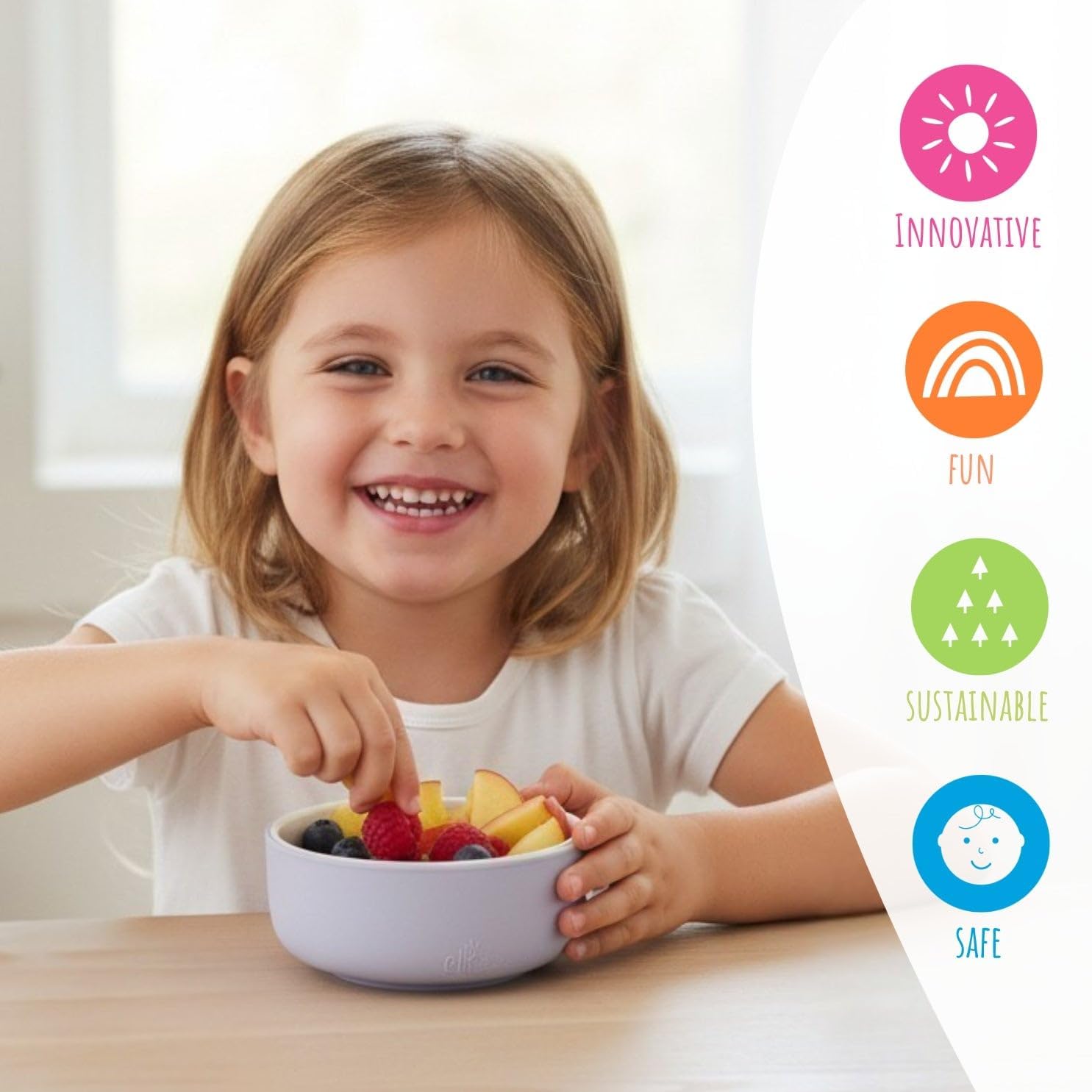 Elk and Friends Kids Porcelain Bowls with Silicone Sleeve | Kids/Toddler/Baby Feeding | Microwave & Dishwasher Safe | Non slip | Cereal/Soup/Snack Dishes & Dinnerware - Image 9