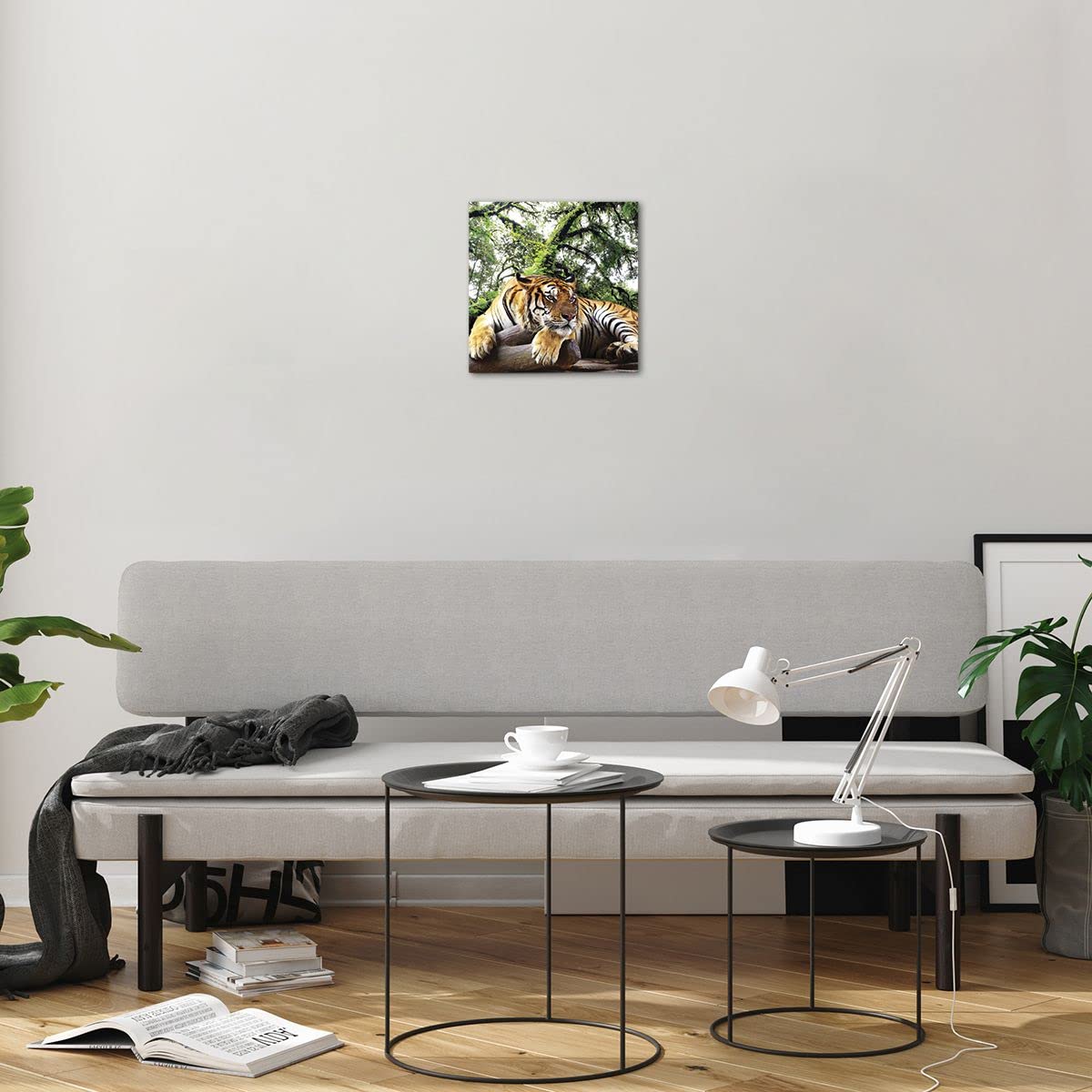 Cuadro Sobre Vidrio 125x70cm Cuadros Pared India Piedra Tigre