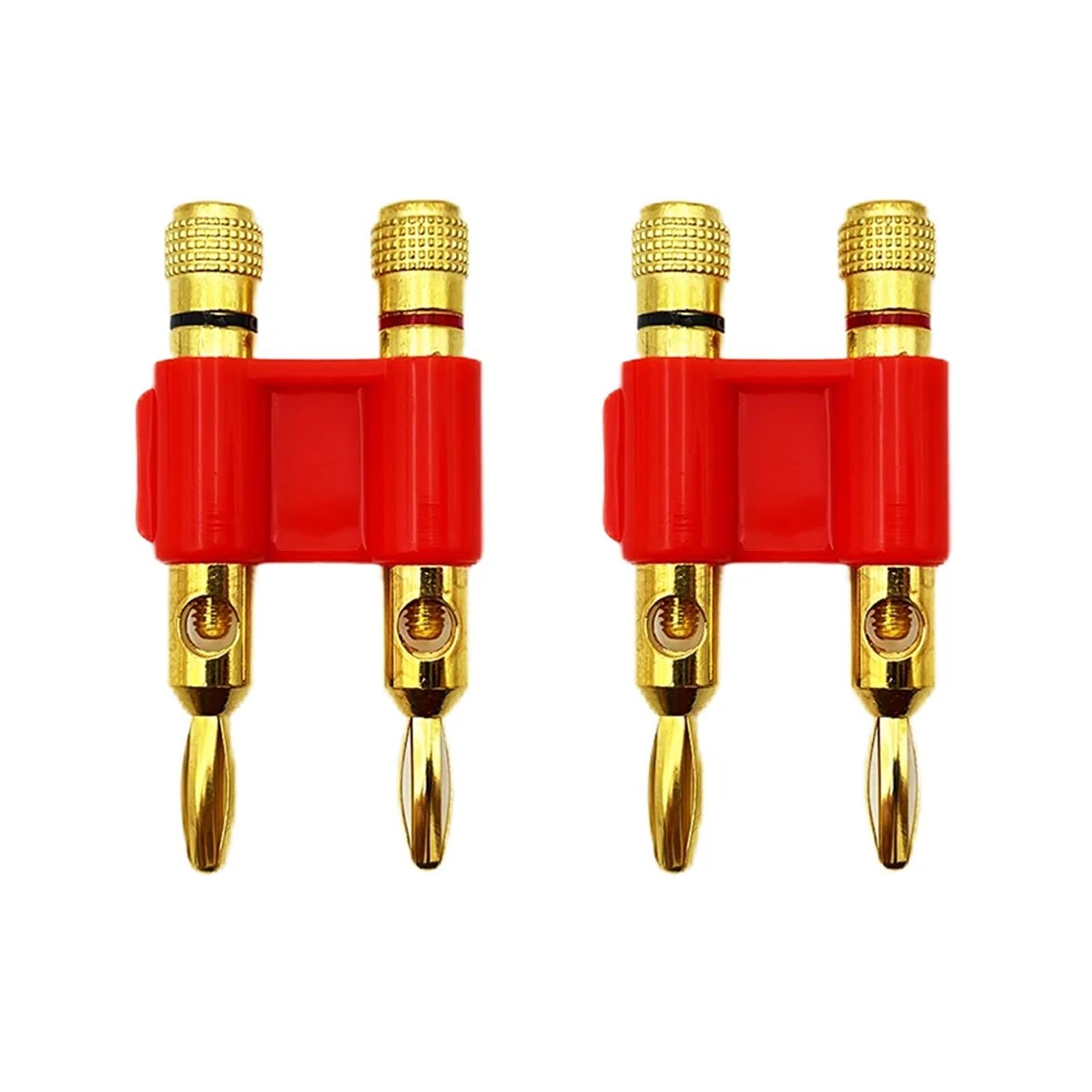 Conector Terminal sin Soldadura para Cable de Prueba de 4 mm con Cabezal Linterna Rojo