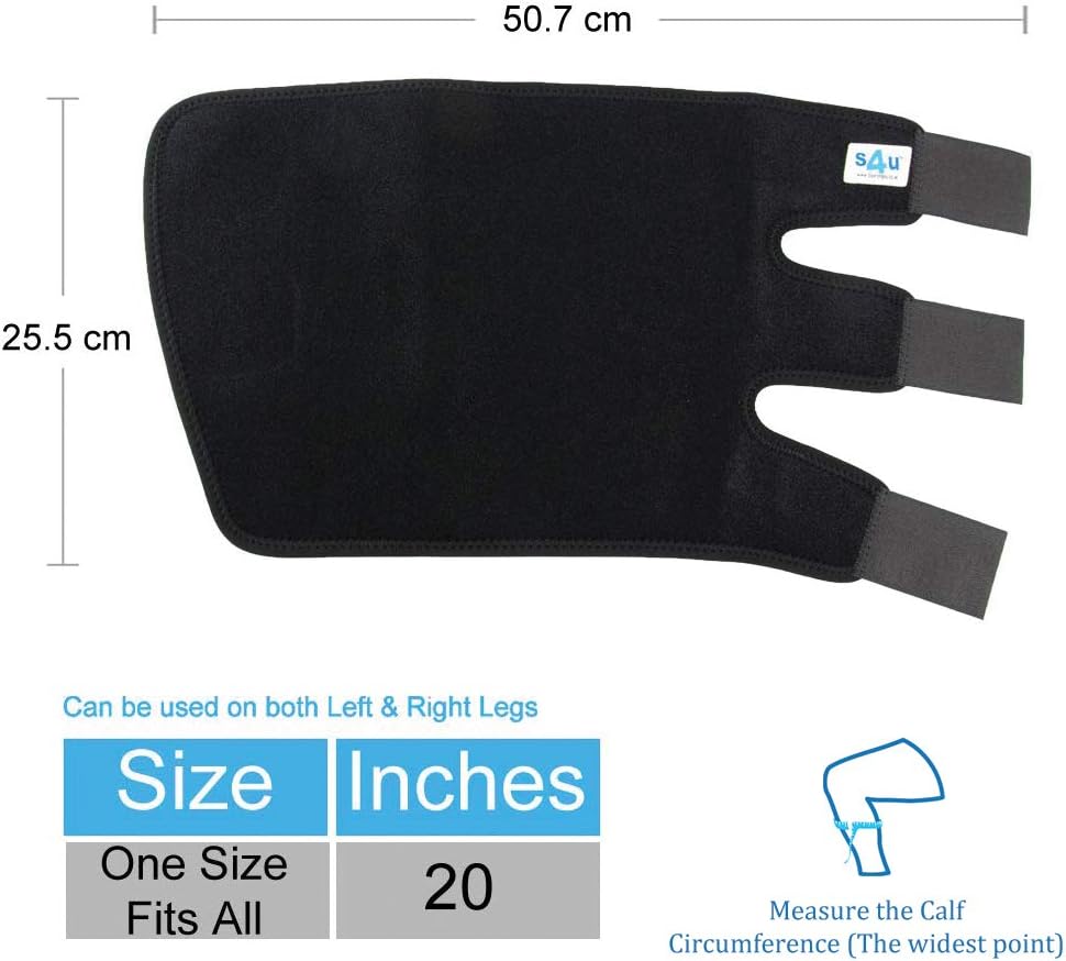Breathable Deluxe Extra Comfort Calf Support, One Size, Black