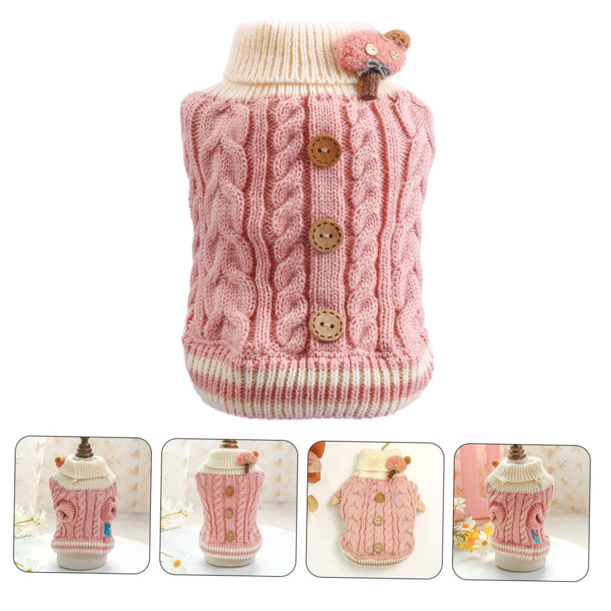Toddmomy 3pièces Pull pour Chiens Et Vêtement Et Pull Cartoon Adorable pour -Hiver pour Animaux De Compagnie
