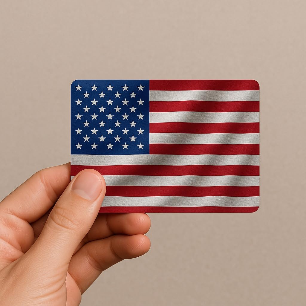 (Pack of 6) American Flag Hard Hat Sticker Decal Size: 2" x 3" Each